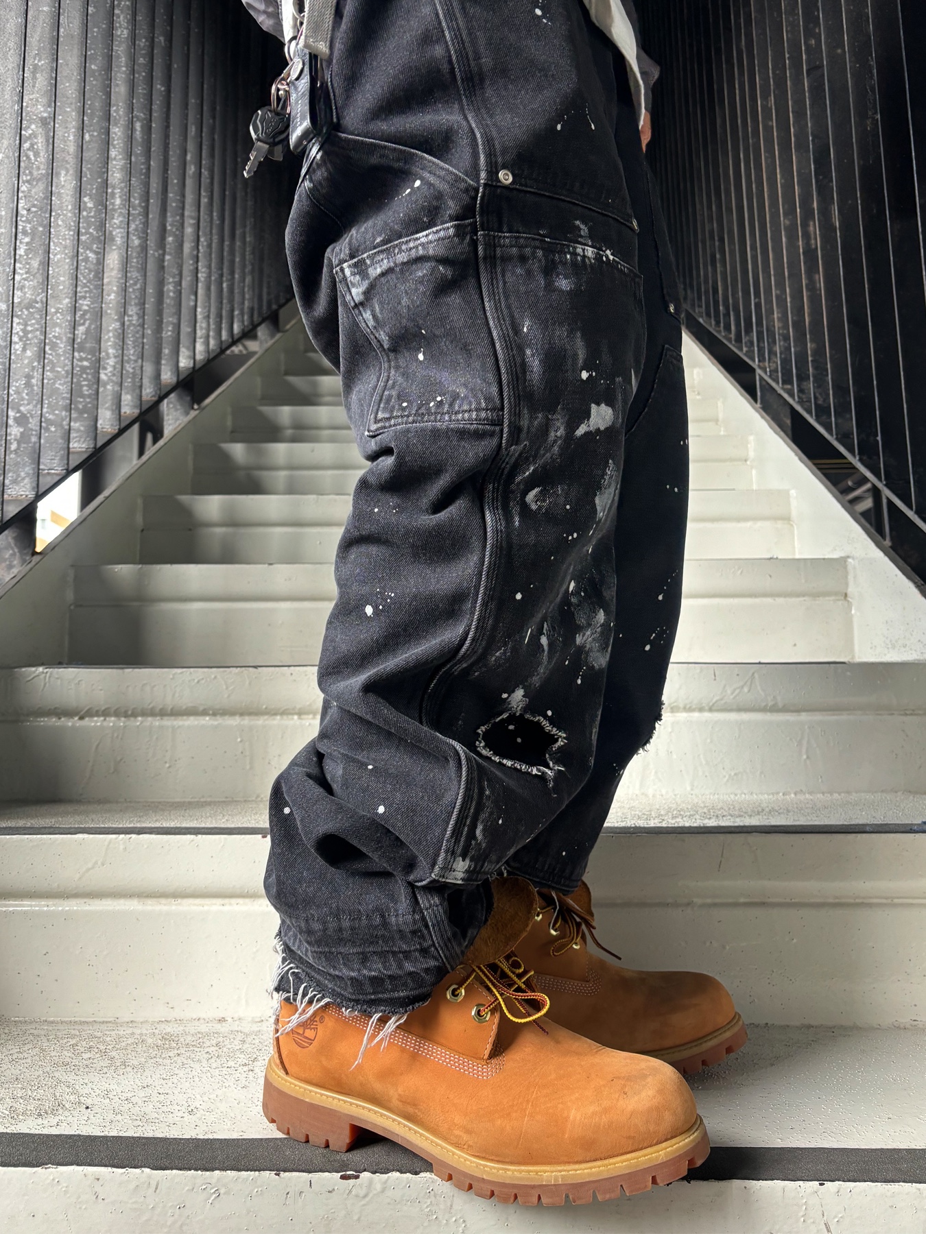 Timberland Premium 6 inch Waterproof Boot Wheat Nubuck - Wide 착용 스타일 - 4