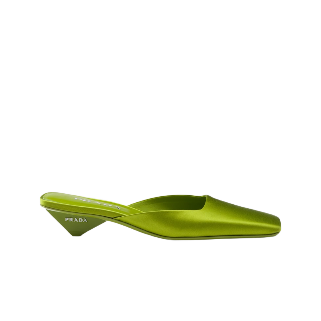 (W) 프라다 사틴 뮬 펀 그린((W) Prada Satin Mules Fern Green) - 1