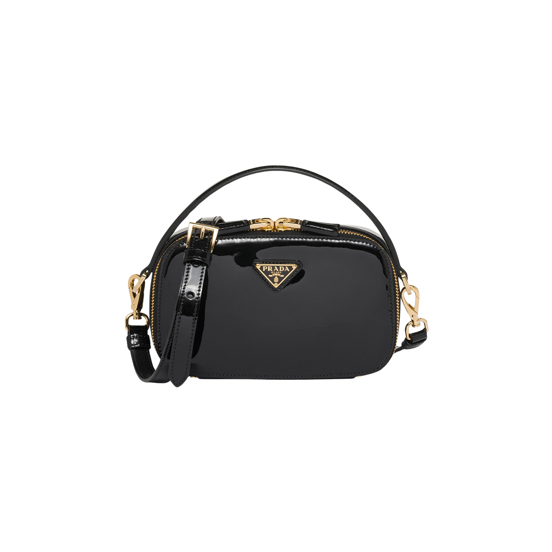 Prada Odette Patent Leather Mini Bag Black 상세 이미지 1