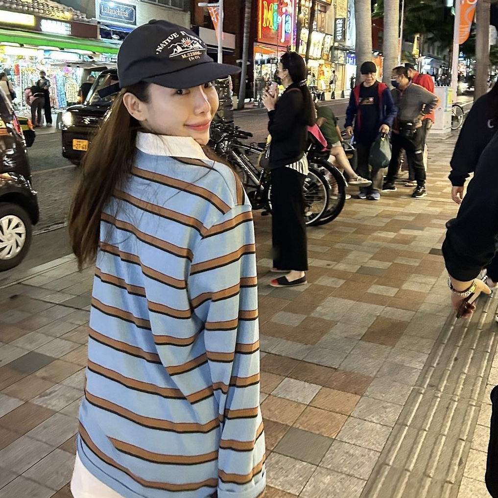 Enor Native Forest Ball Cap Blue, Enor Native Forest Ball Cap Ivory 착용 스타일