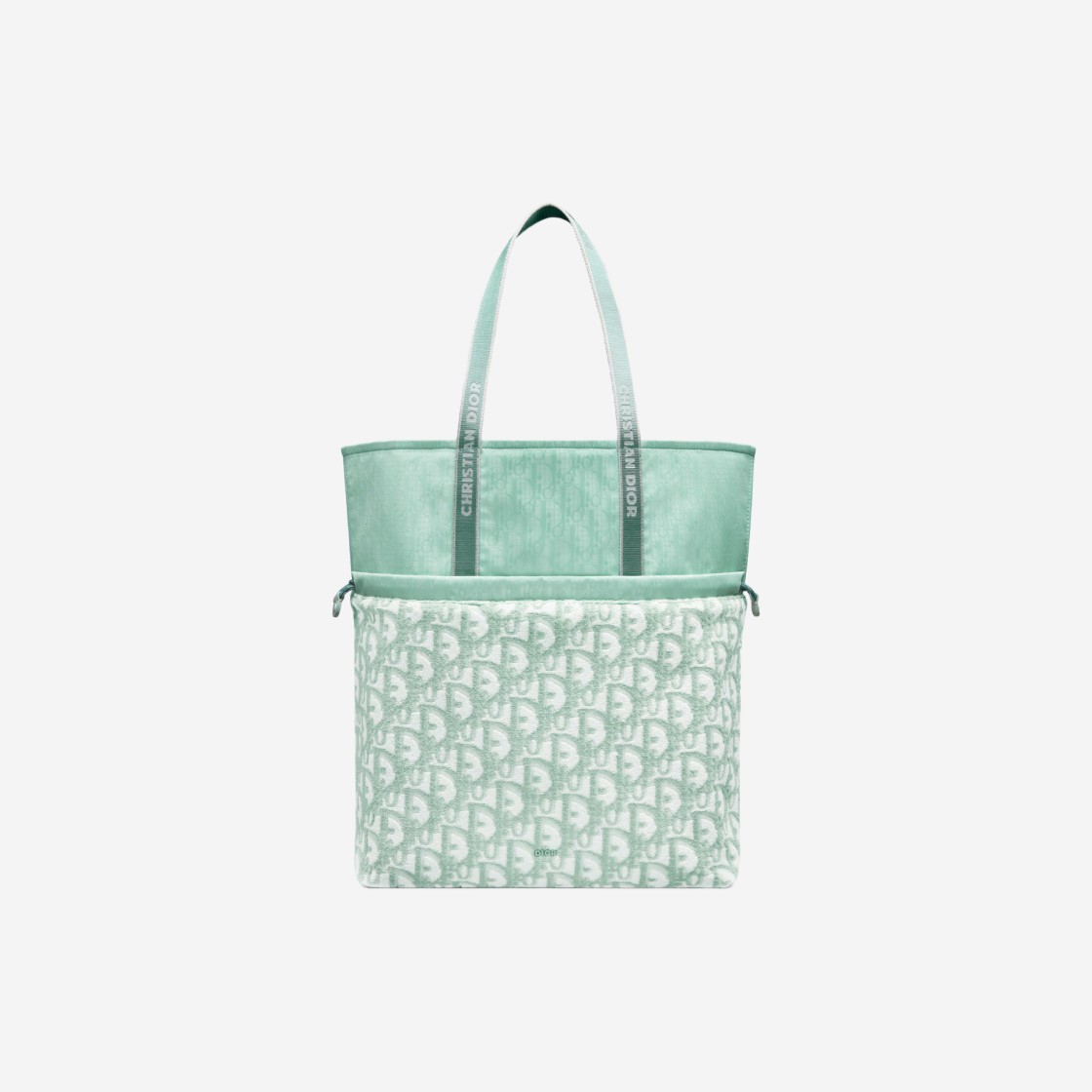 Dior Reversible Tote Bag Dior Oblique Terry Cotton Technical Nylon Light Green 상세 이미지 1