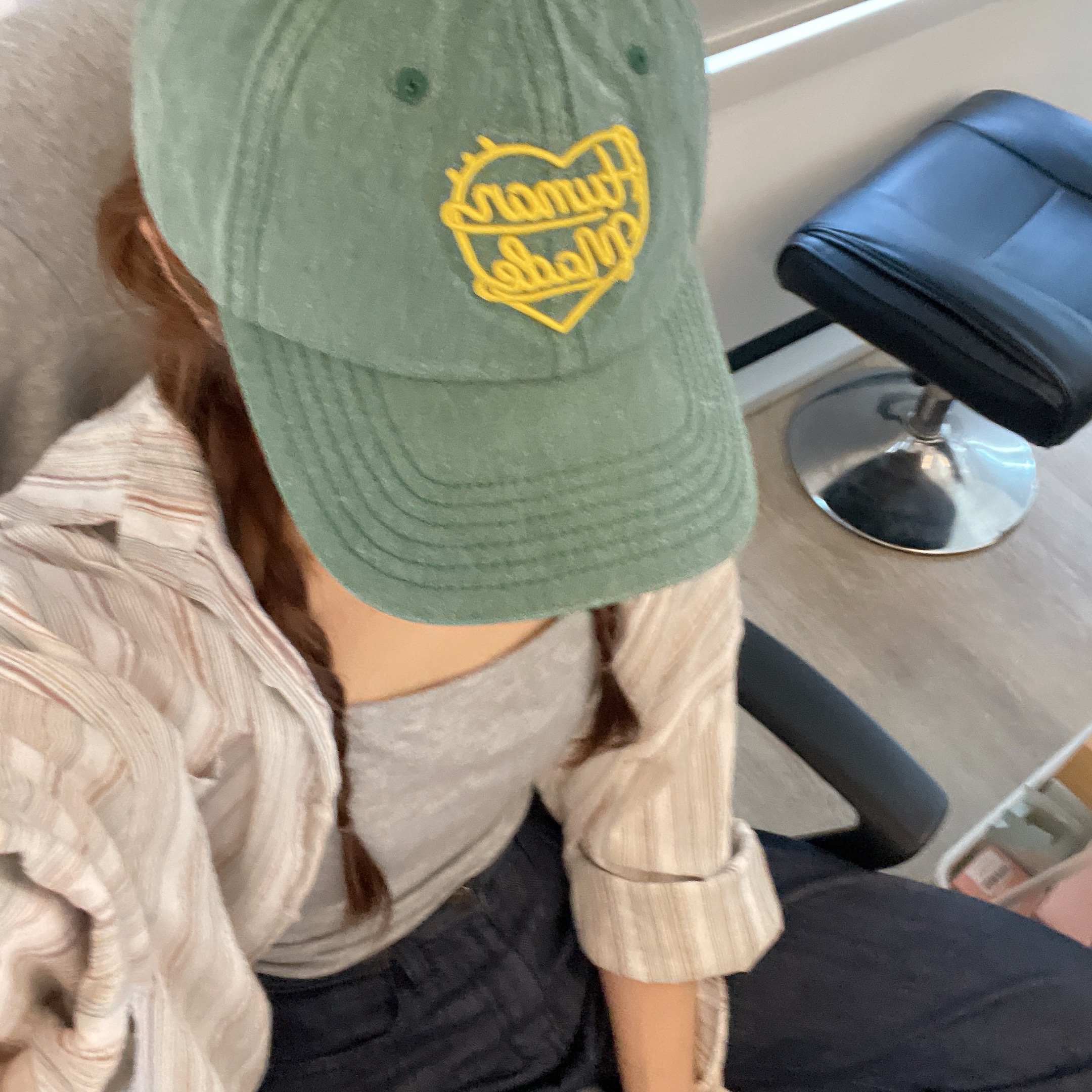 Human Made 6 Panel Cap #1 Green 착용 스타일