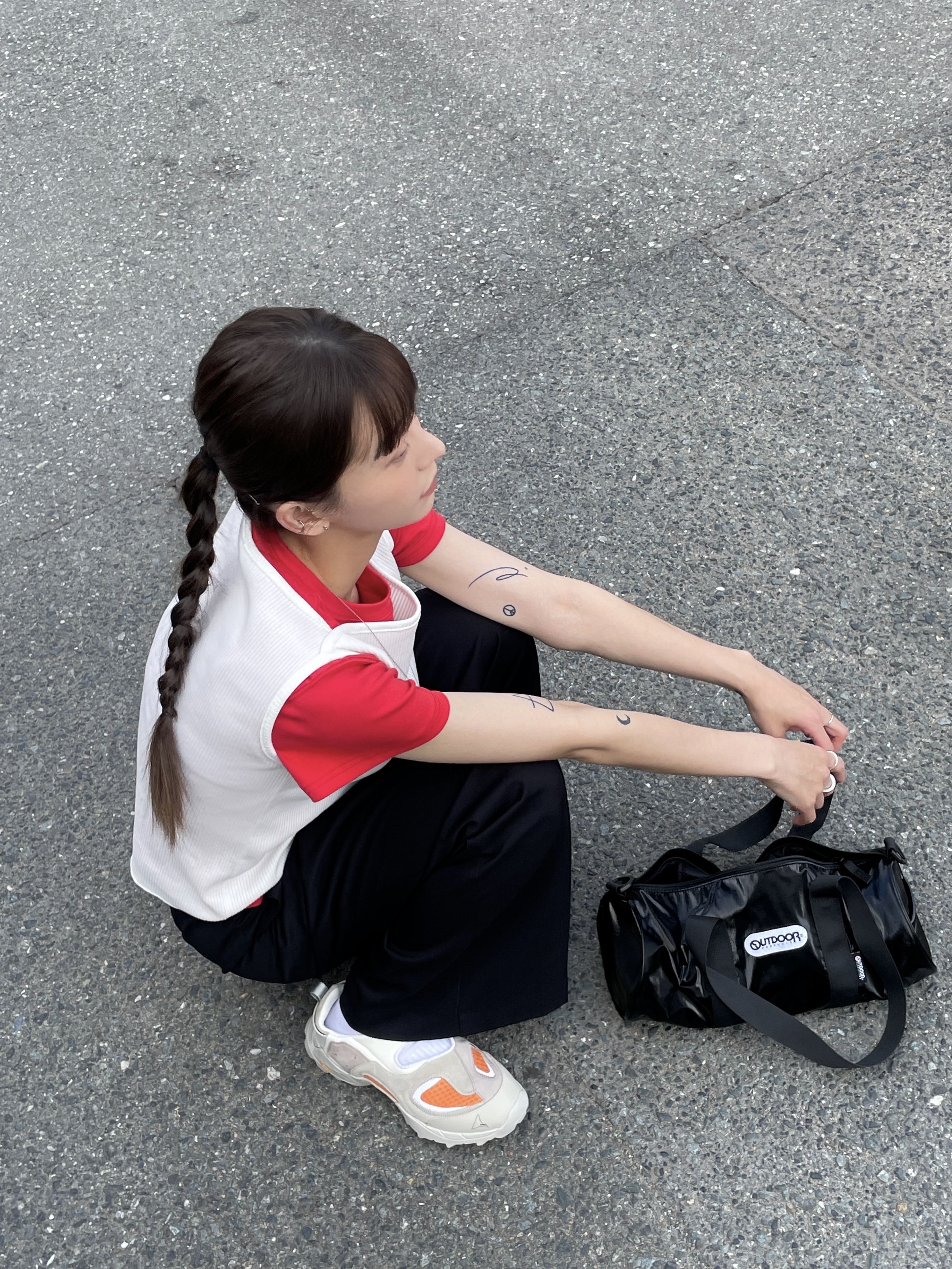 Roa Hiking Rozes Sand Orange 착용 스타일 - 1