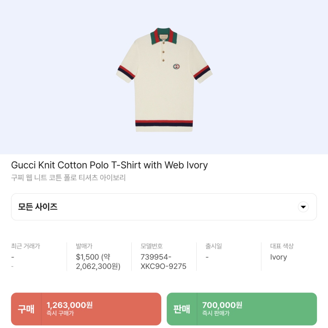 Gucci Knit Cotton Polo T-Shirt with Web Ivory 착용 스타일 - 2
