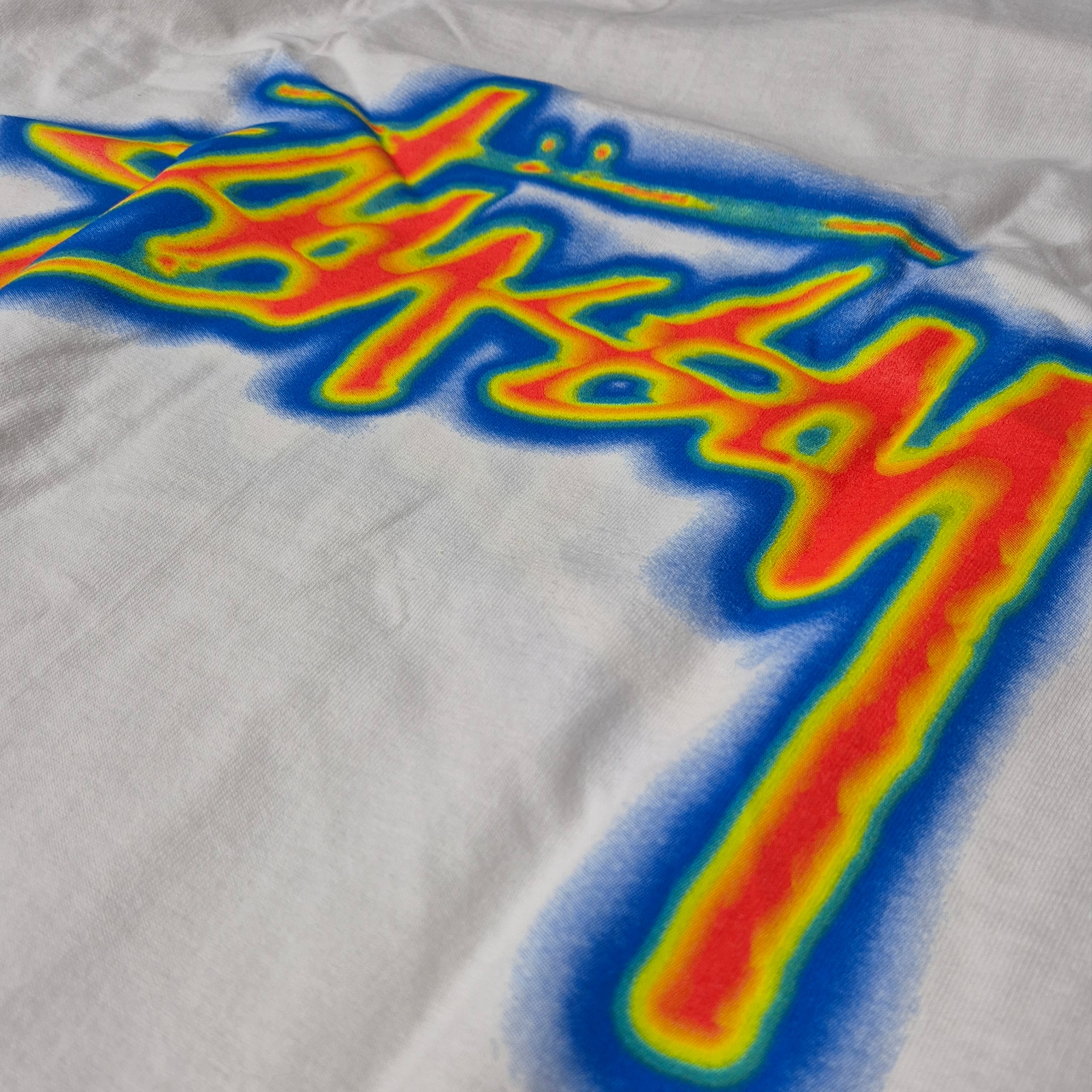 Stussy Thermal Stock T-Shirt White 착용 스타일 - 1