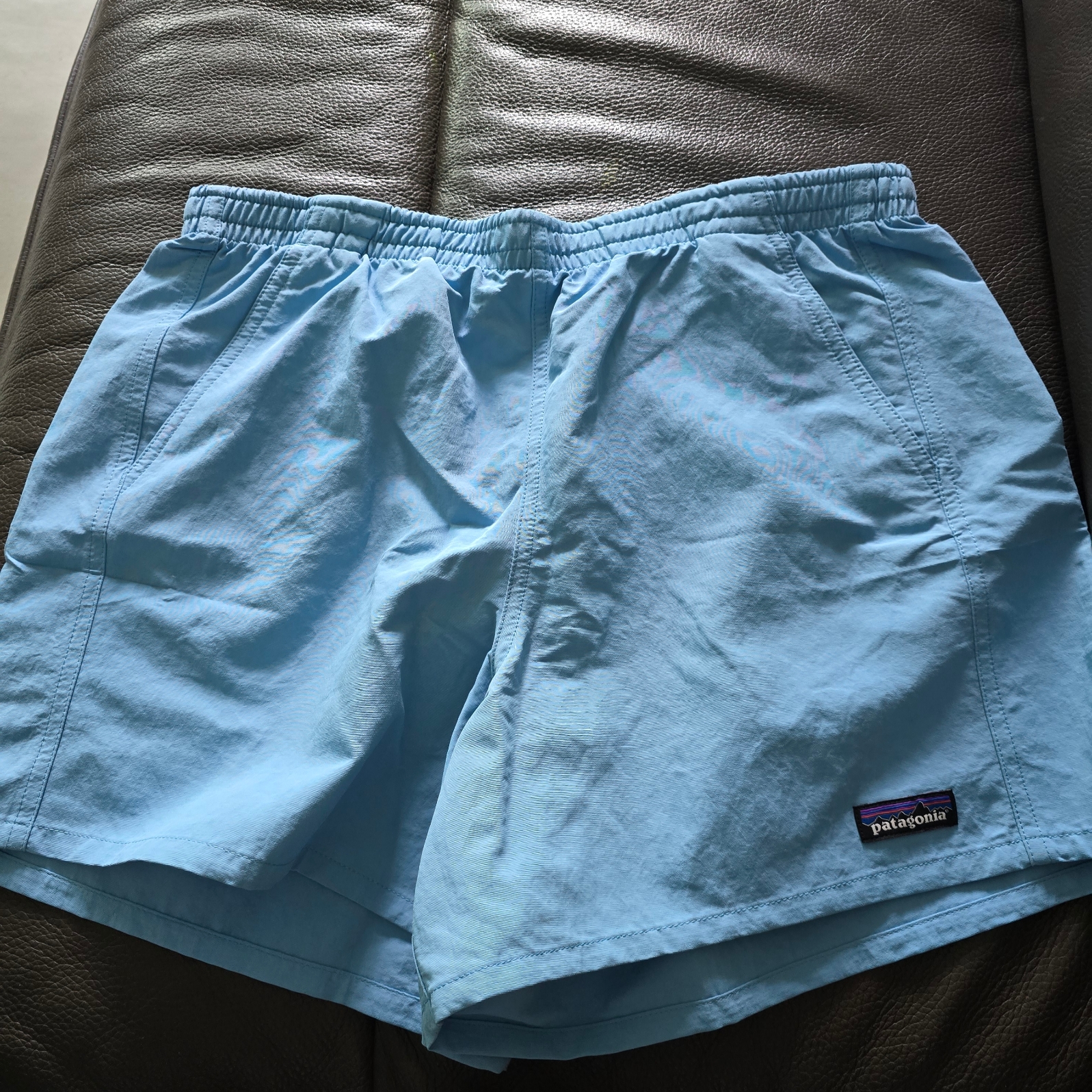 (W) Patagonia Baggies Shorts 5 Inch Lago Blue 착용 스타일