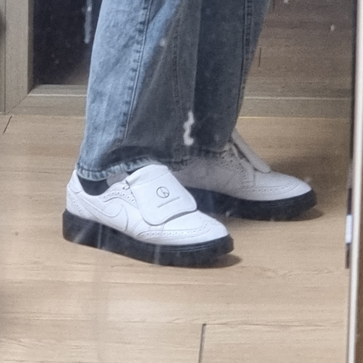 Nike x Peaceminusone Kwondo1 White 착용 스타일 - 1