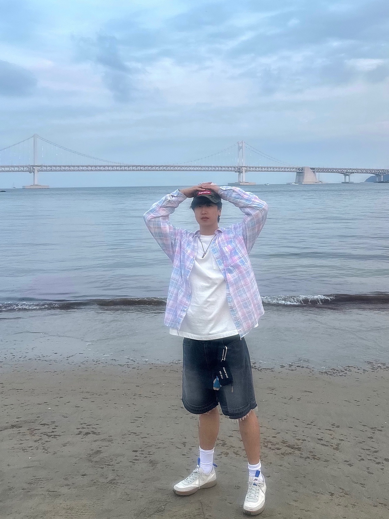 Nike x Tom Sachs General Purpose Shoe Light Cream, Supreme Ventile Camp Cap Woodland Camo - 22FW 착용 스타일 - 1