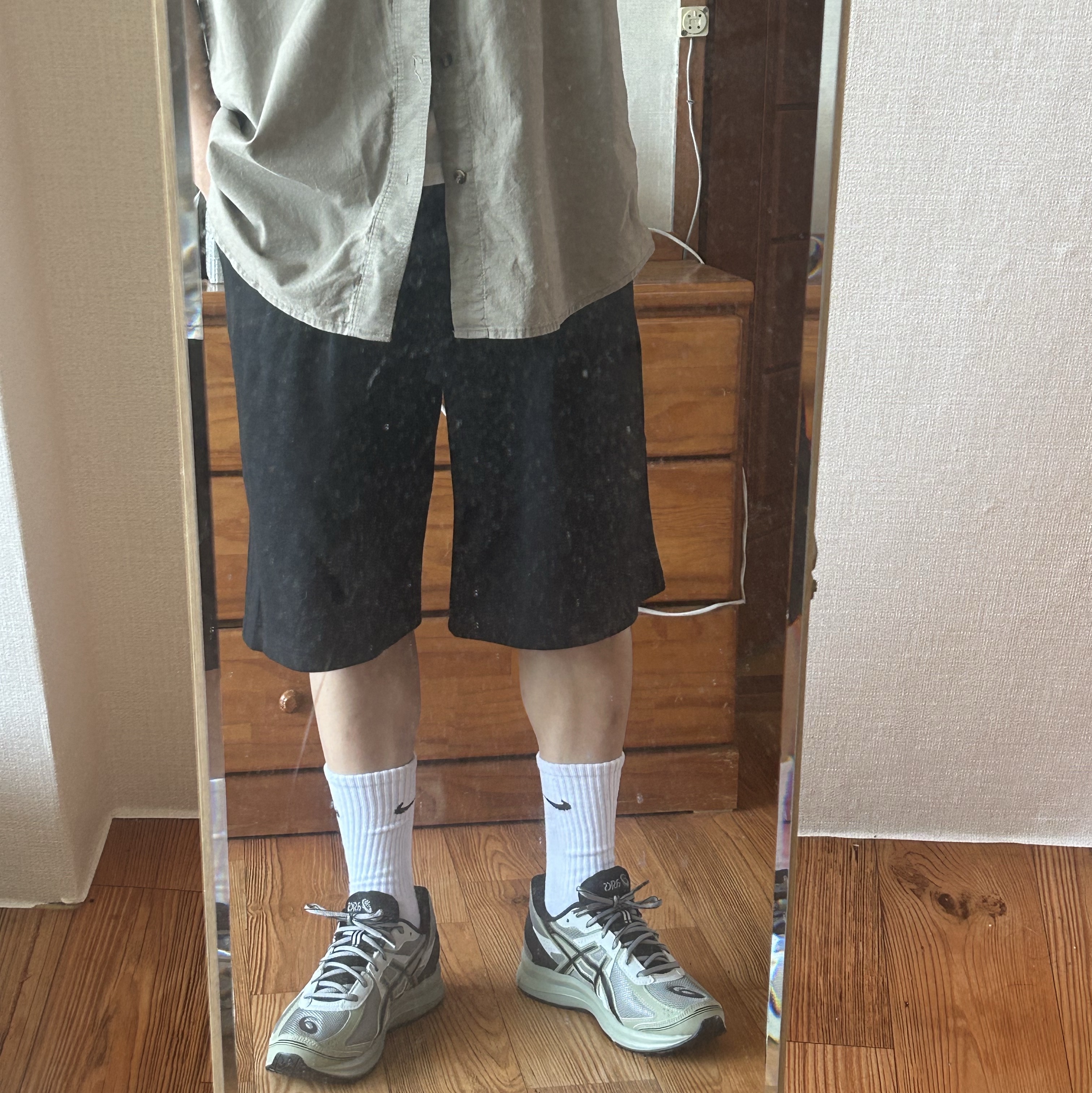 Asics Jog 100 S Sheet Rock - 2E Wide 착용 스타일 - 3