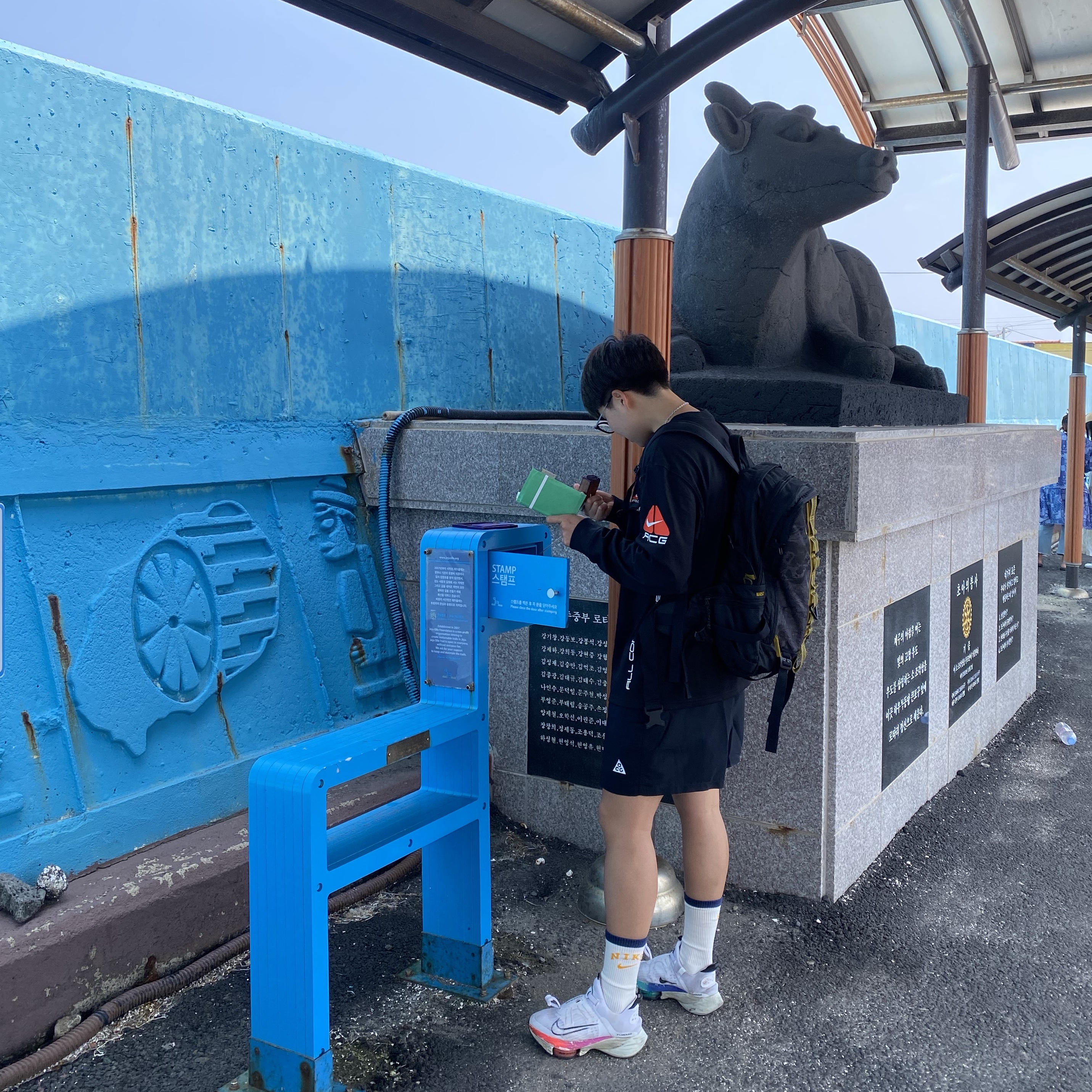 Nike ACG Karst Backpack Black Peat Moss, Nike NRG ACG SSNL Lungs Long Sleeve T-Shirt Black - Asia 착용 스타일