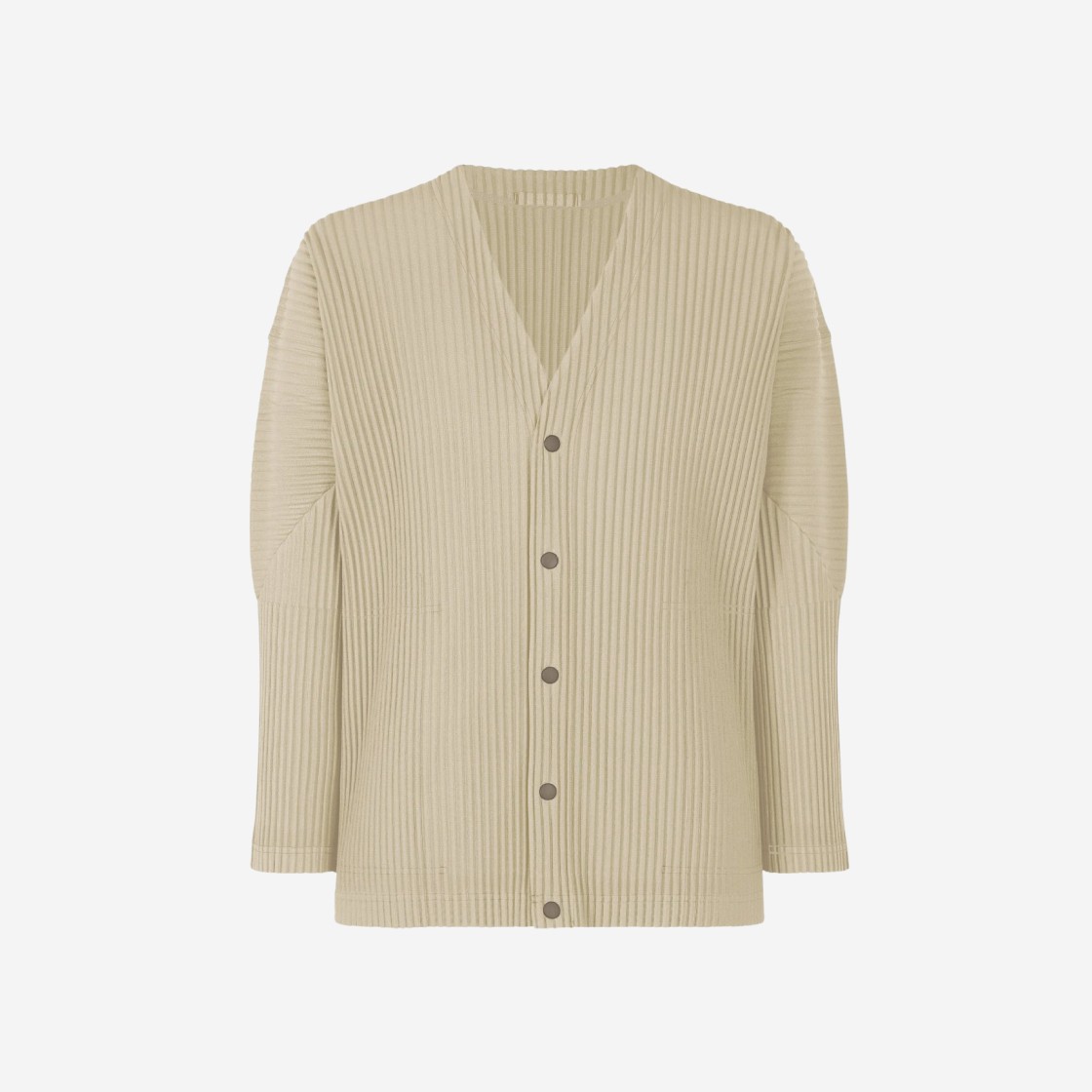 Homme Plisse Issey Miyake Color Pleats Cardigan Linen Beige 상세 이미지 1