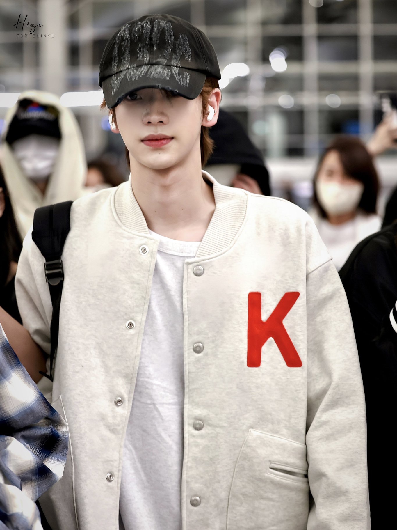 032c Crisis Cap Washed Black 착용 스타일 - 2