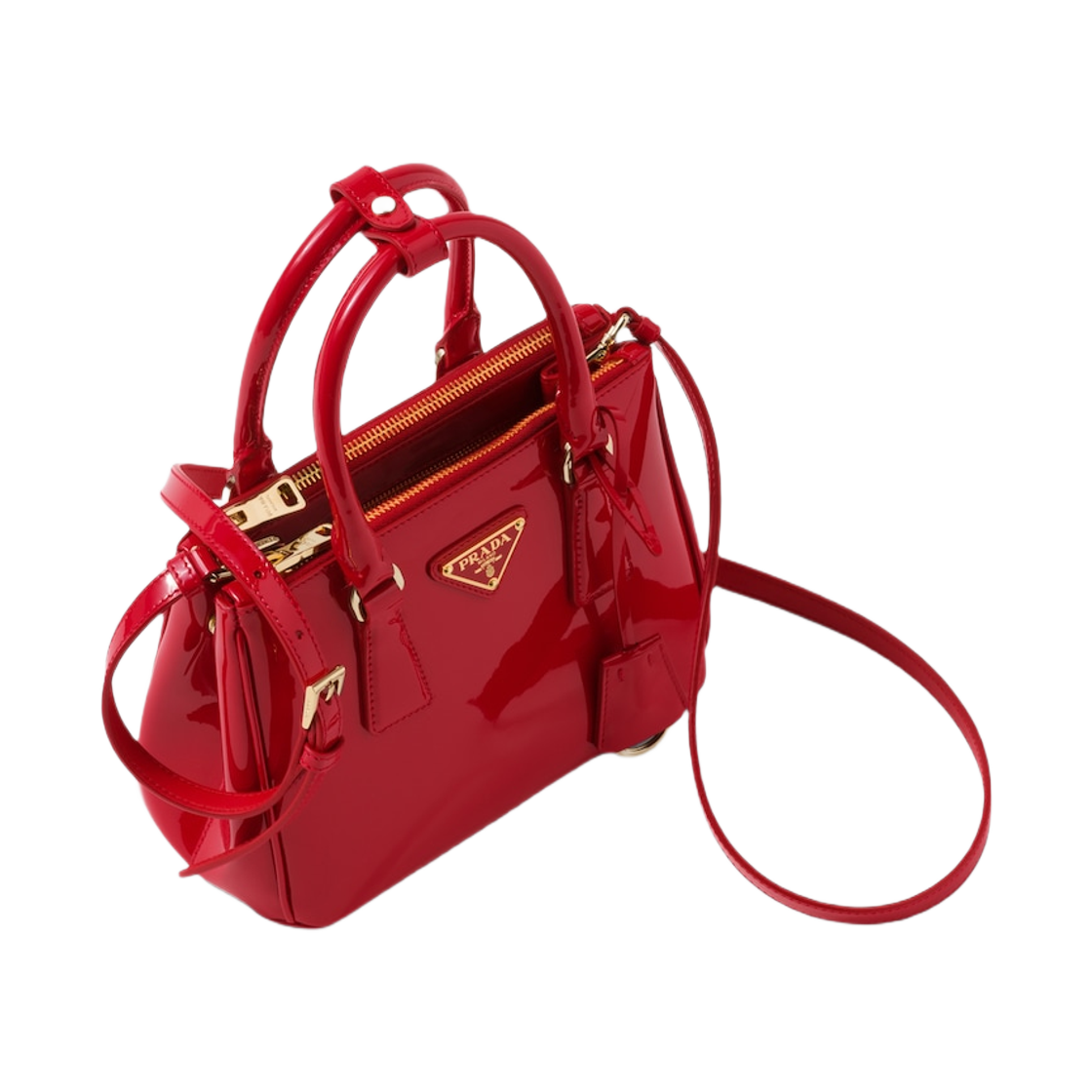 Prada Galleria Patent Leather Mini Bag Cherry Red 상세 이미지 2