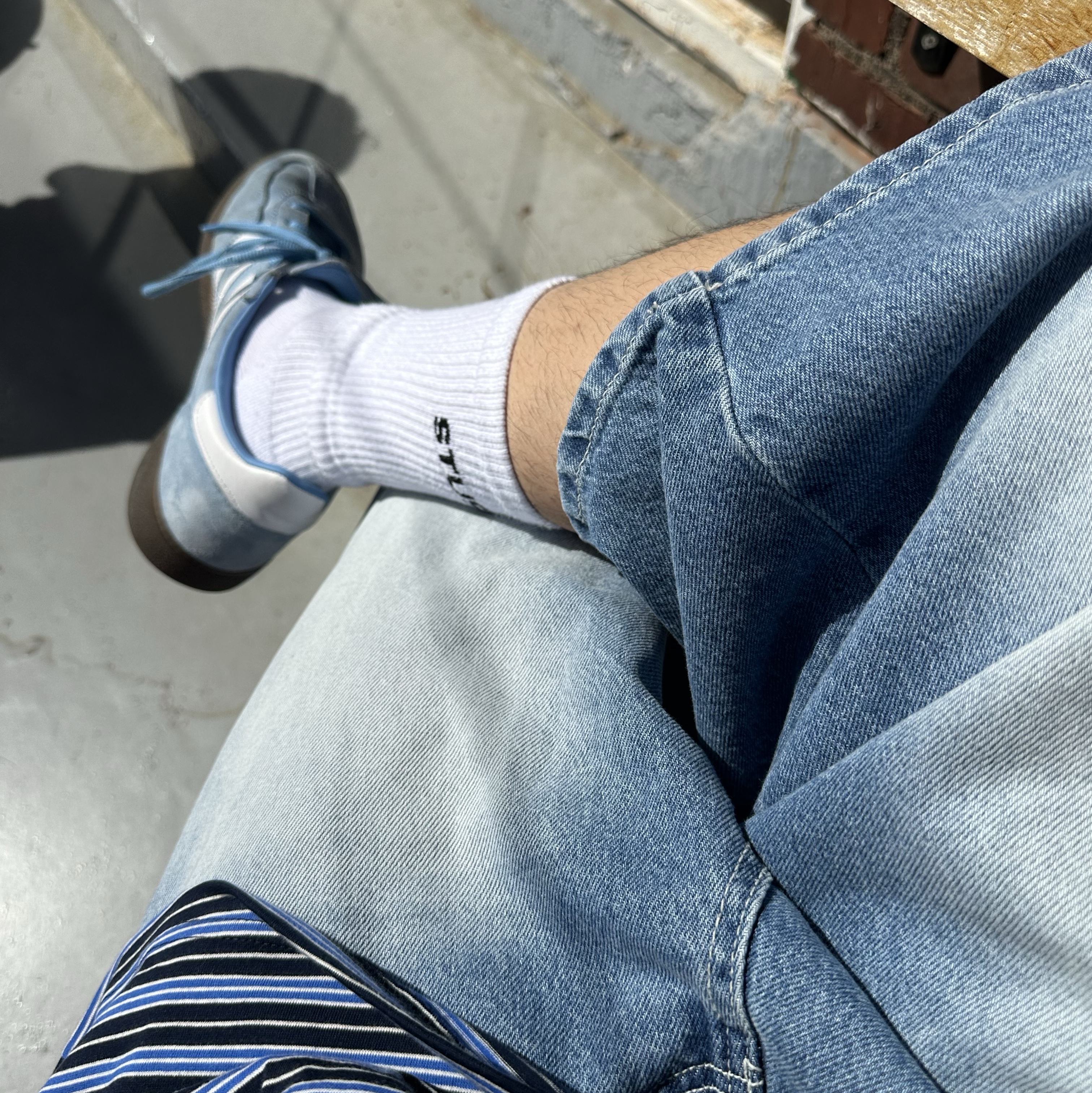 Adidas Spezial Handball Light Blue 착용 스타일