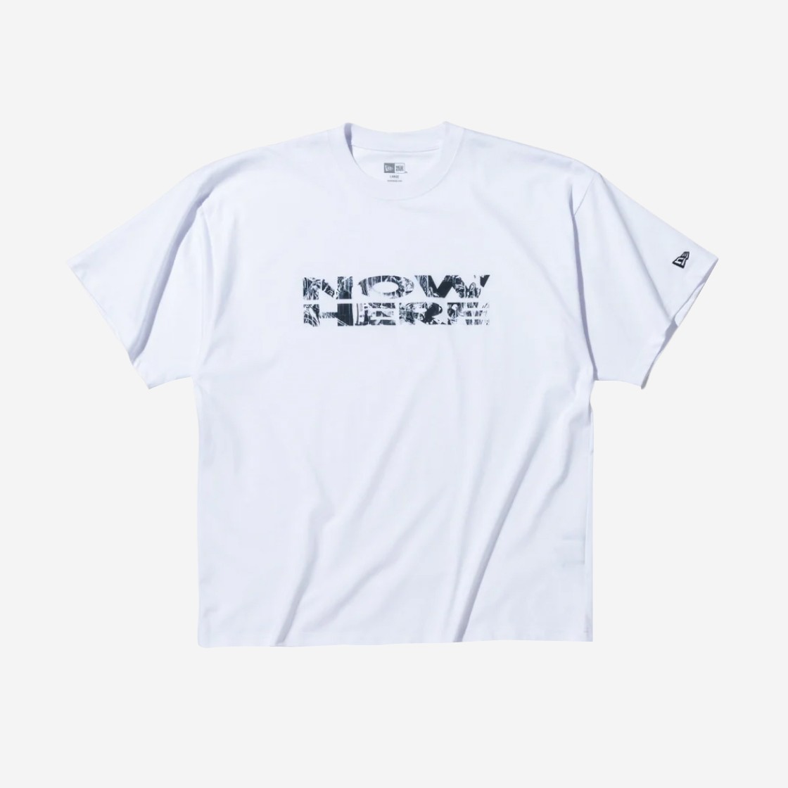 New Era x Kosuke Kawamura S/S Cotton Oversized T-Shirt Now Here White 상세 이미지 1