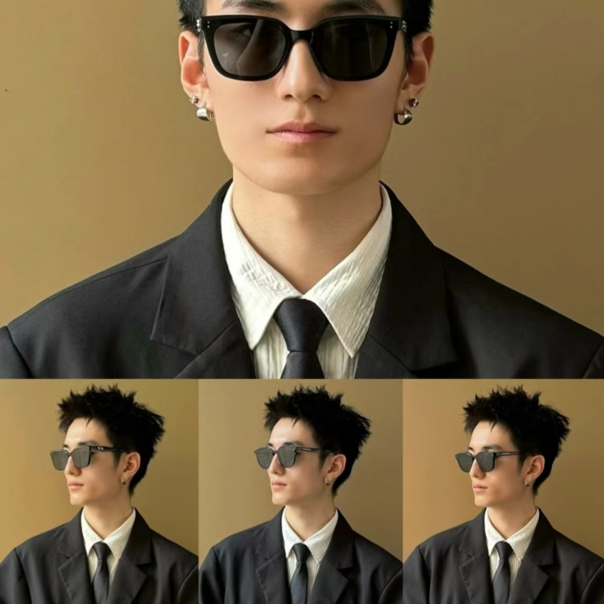Gentle Monster Lang 01 Black 착용 스타일