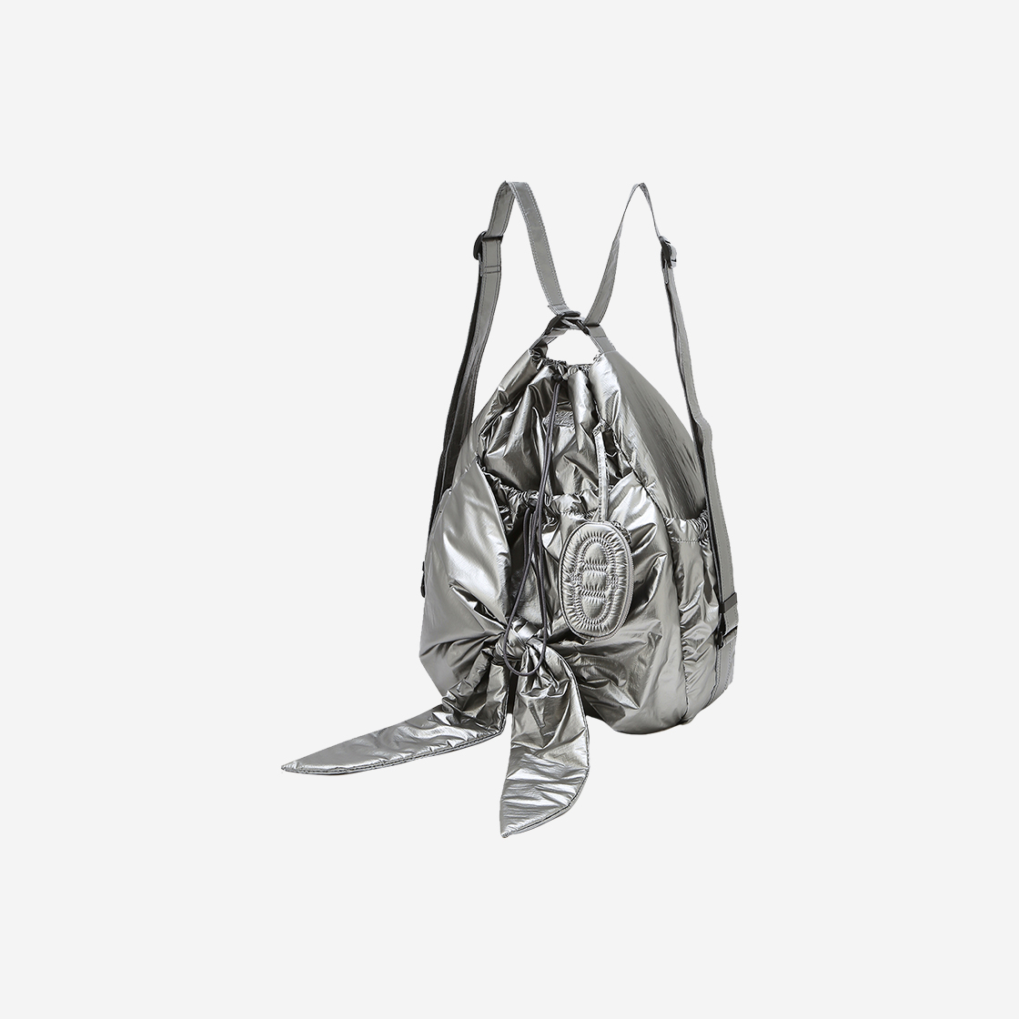 아떼 바네사브루노 르봉 백팩 & 숄더백 라지 글로시 그레이(Athe Vanessabruno Ruban Backpack And Shoulder Bag Large Glossy Grey) - 4
