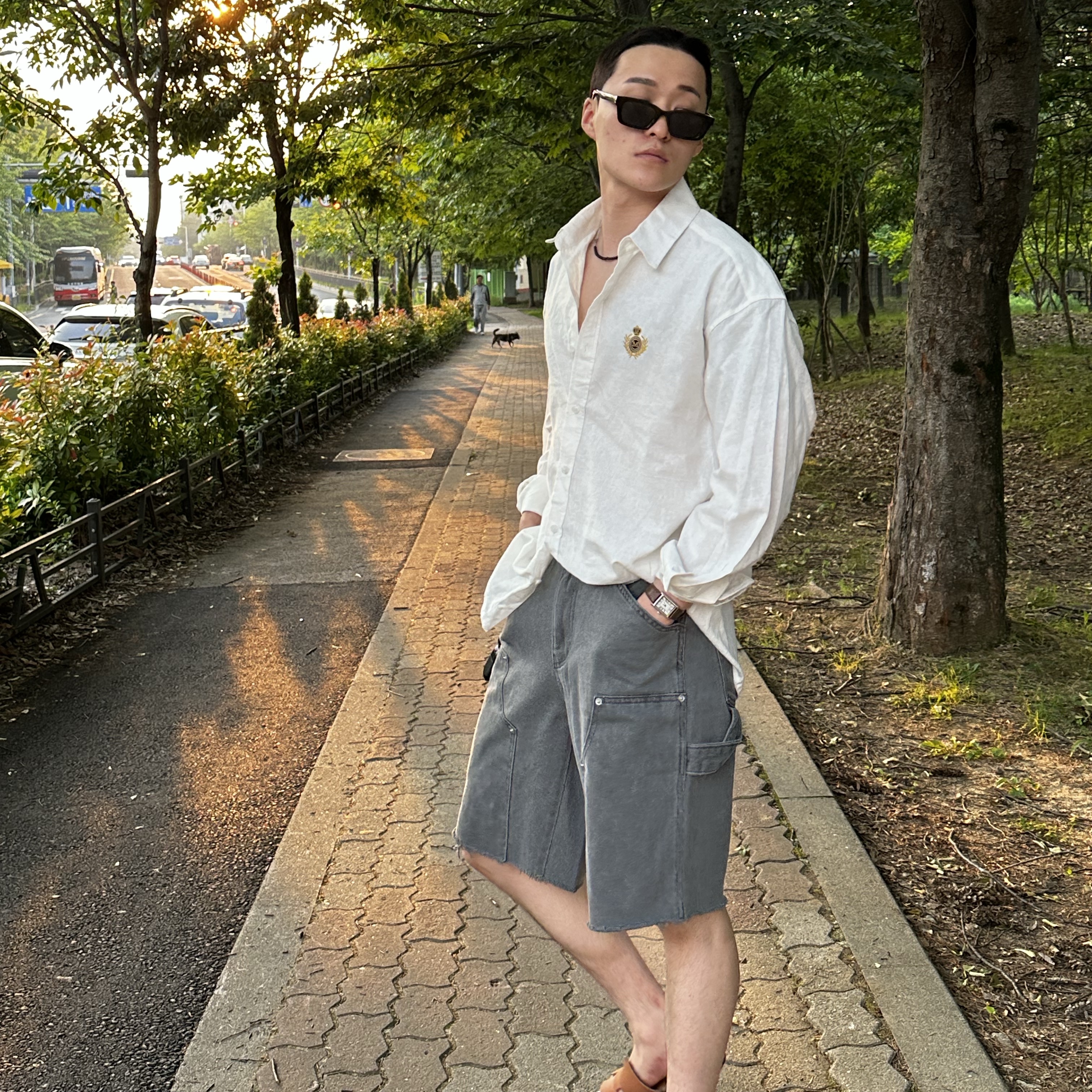 Hermes Izmir Sandal Calfskin & Gold 착용 스타일 - 1