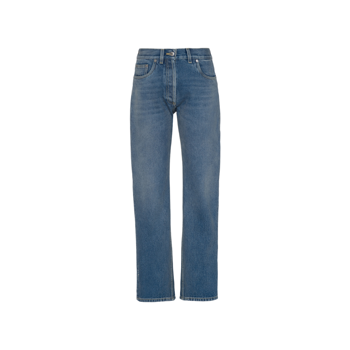 (W) Prada Organic Denim Five-Pocket Trousers Mid Blue 상세 이미지 1