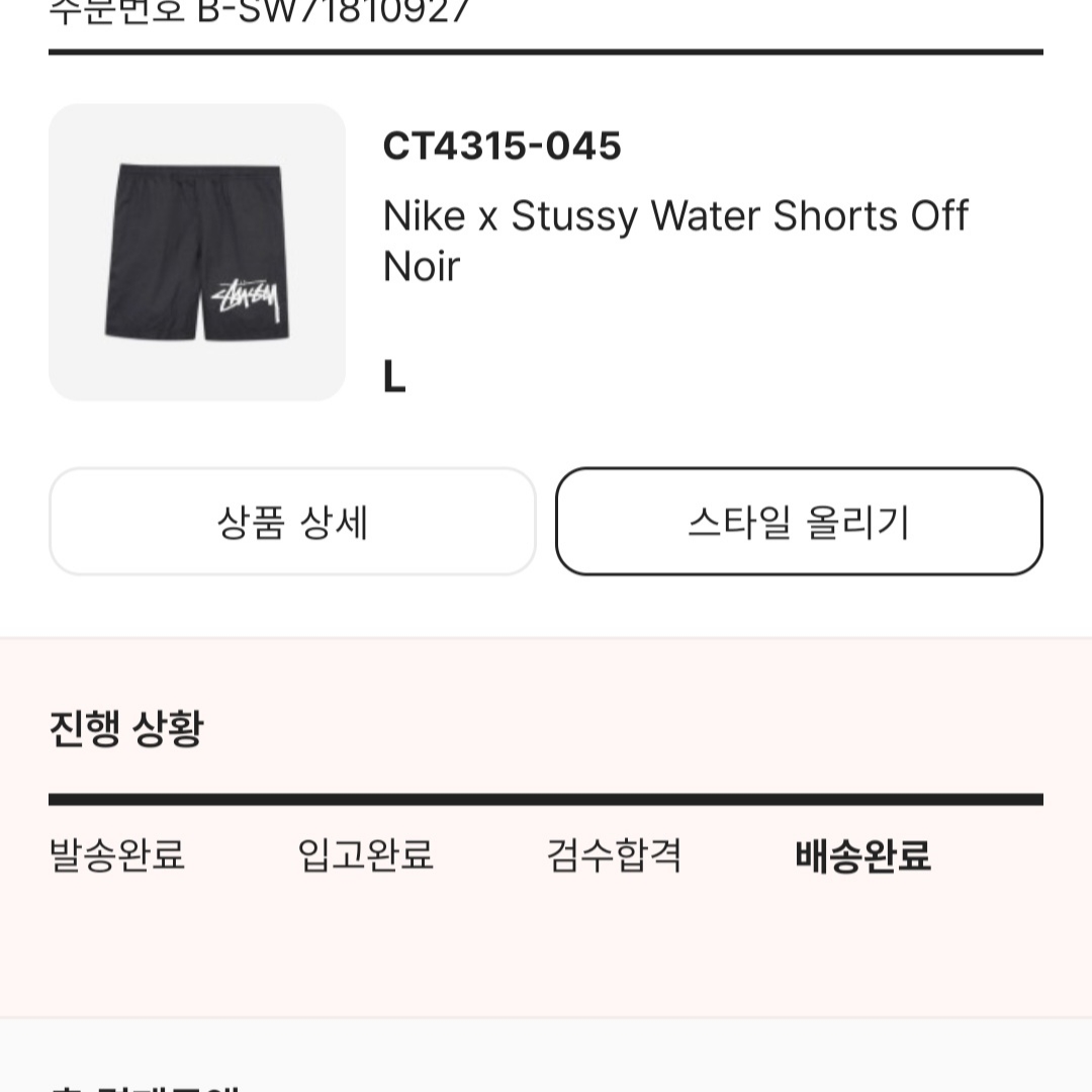 Nike x Stussy Shorts Black (FJ9167-010), Nike x Stussy Water Shorts Off Noir 착용 스타일 - 2