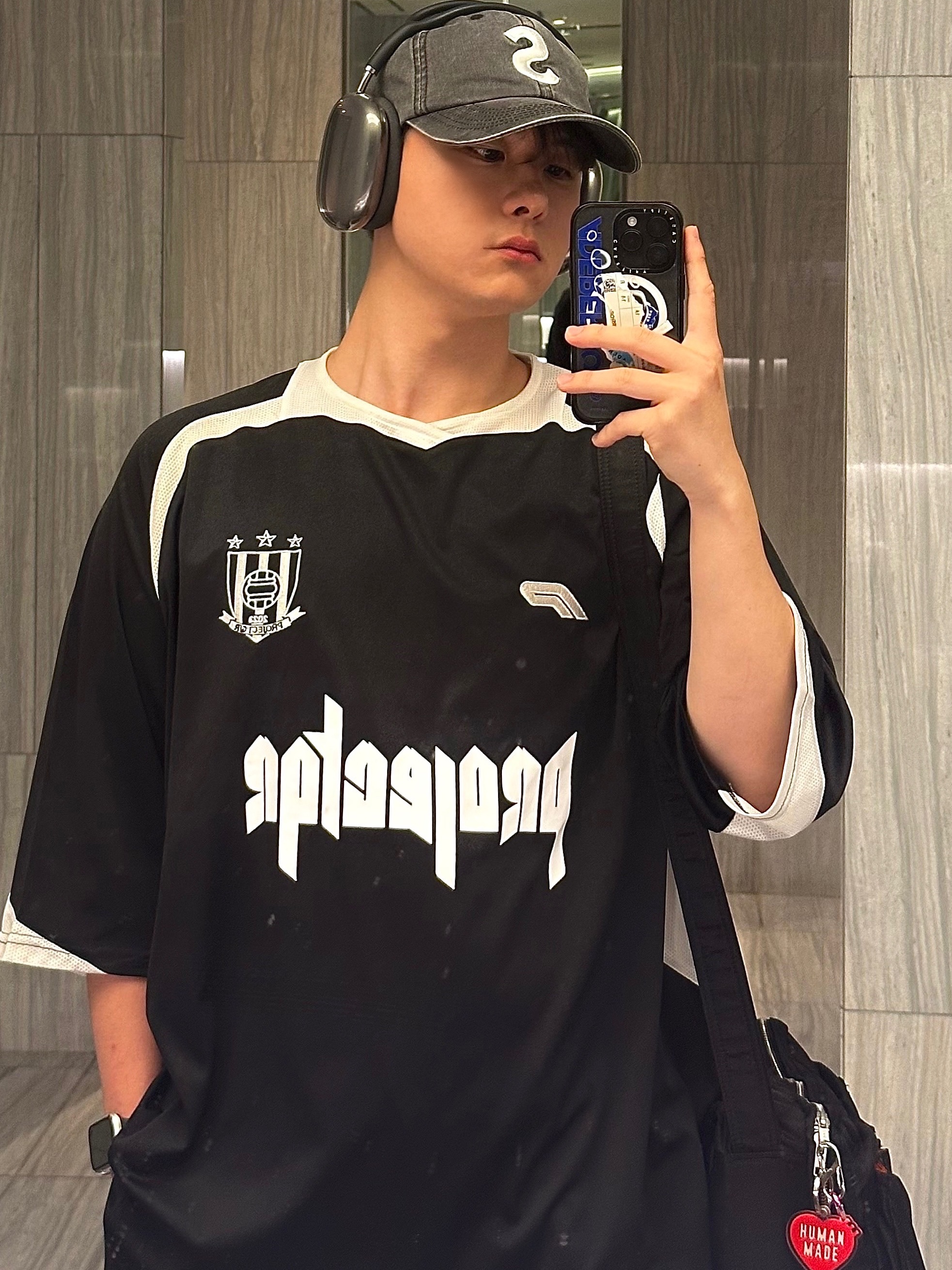 Supreme Pigment Canvas S Logo 6-Panel Black - 23SS, Apple AirPods Max Lightning Space Gray (Korean Ver.) 착용 스타일