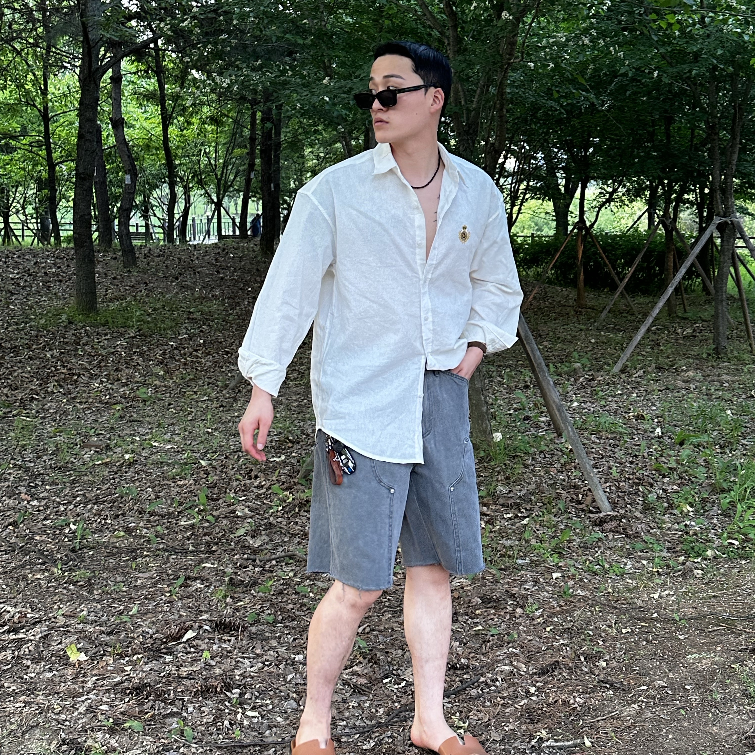 Hermes Izmir Sandal Calfskin & Gold 착용 스타일 - 3
