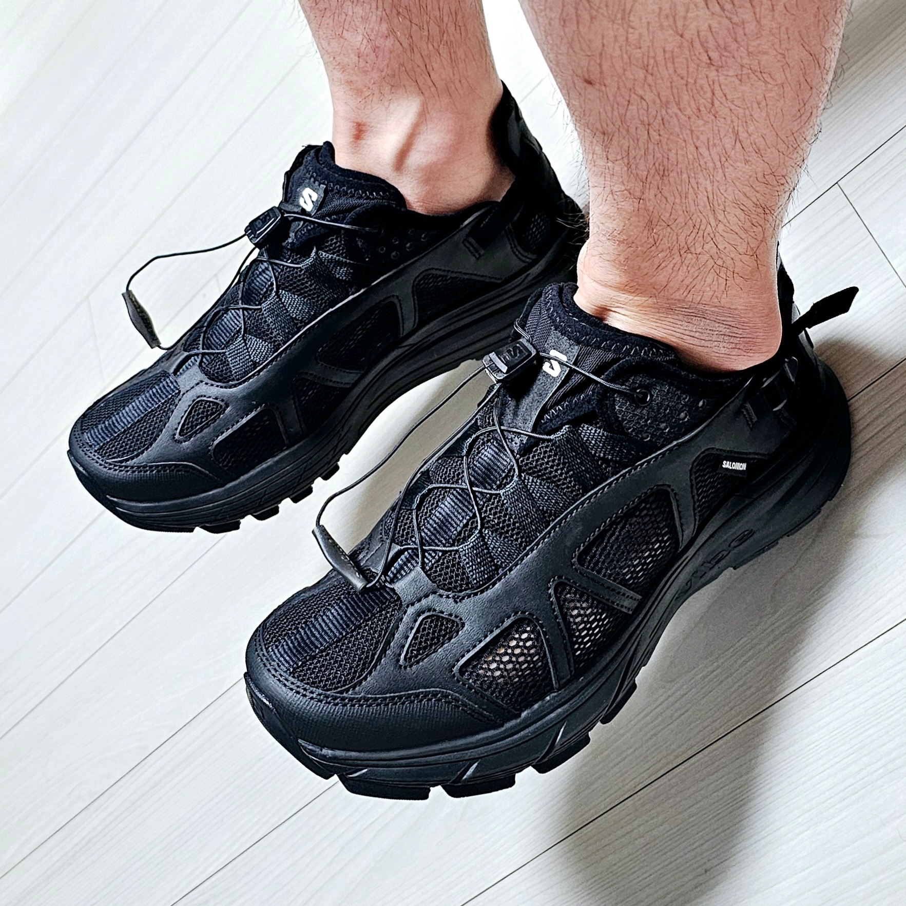 Salomon Techsonic Black 착용 스타일 - 3