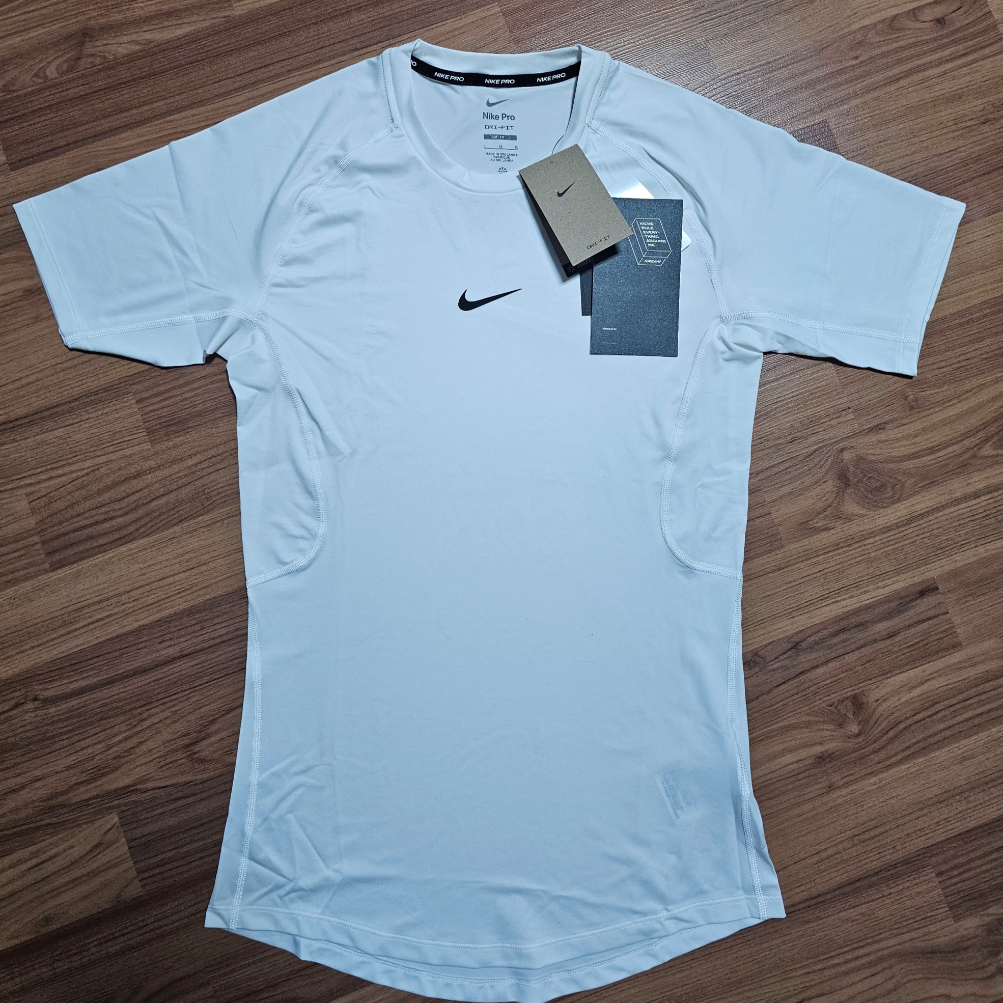 Nike Pro Dri-Fit Tight Short Sleeve Fitness Top White - Asia 착용 스타일 - 2