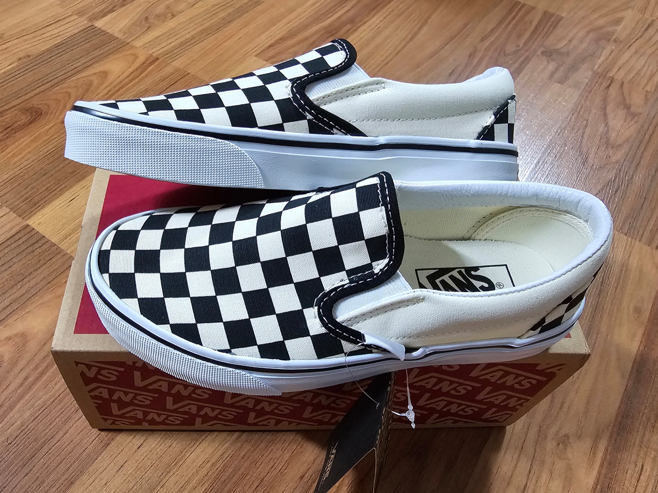 Vans Classic Slip-On Platform Checkerboard 착용 스타일