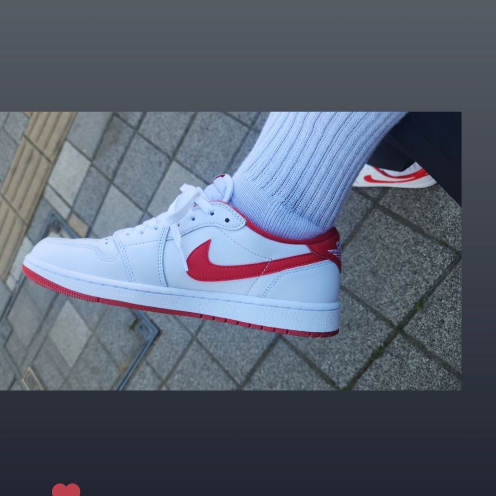 Jordan 1 Retro Low OG University Red 착용 스타일