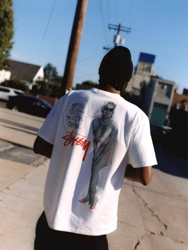 Stussy Skate Tough T-Shirt White 착용 스타일
