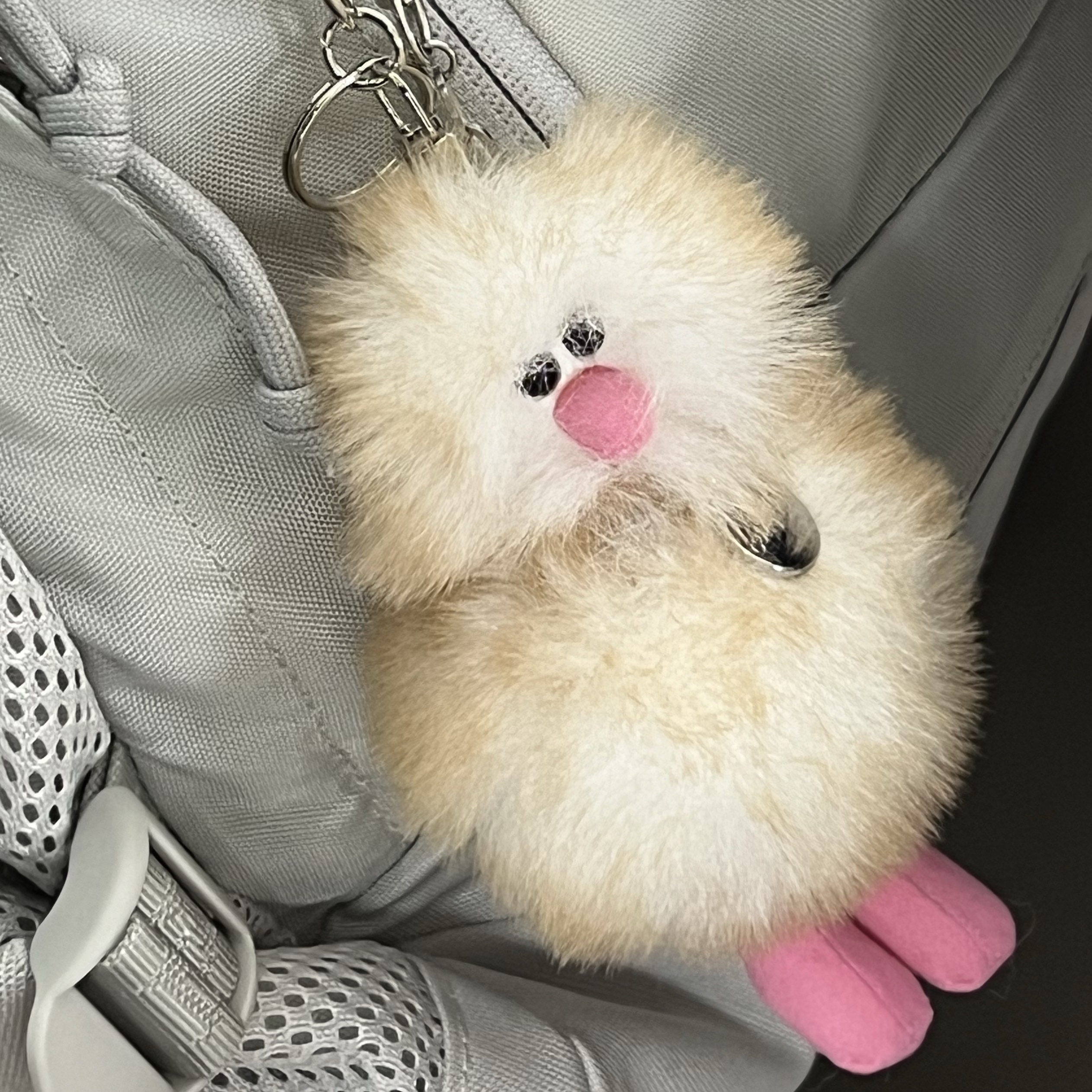 Cosymosy Mini Bird Bird Keyring Marshmallow 착용 스타일 - 2