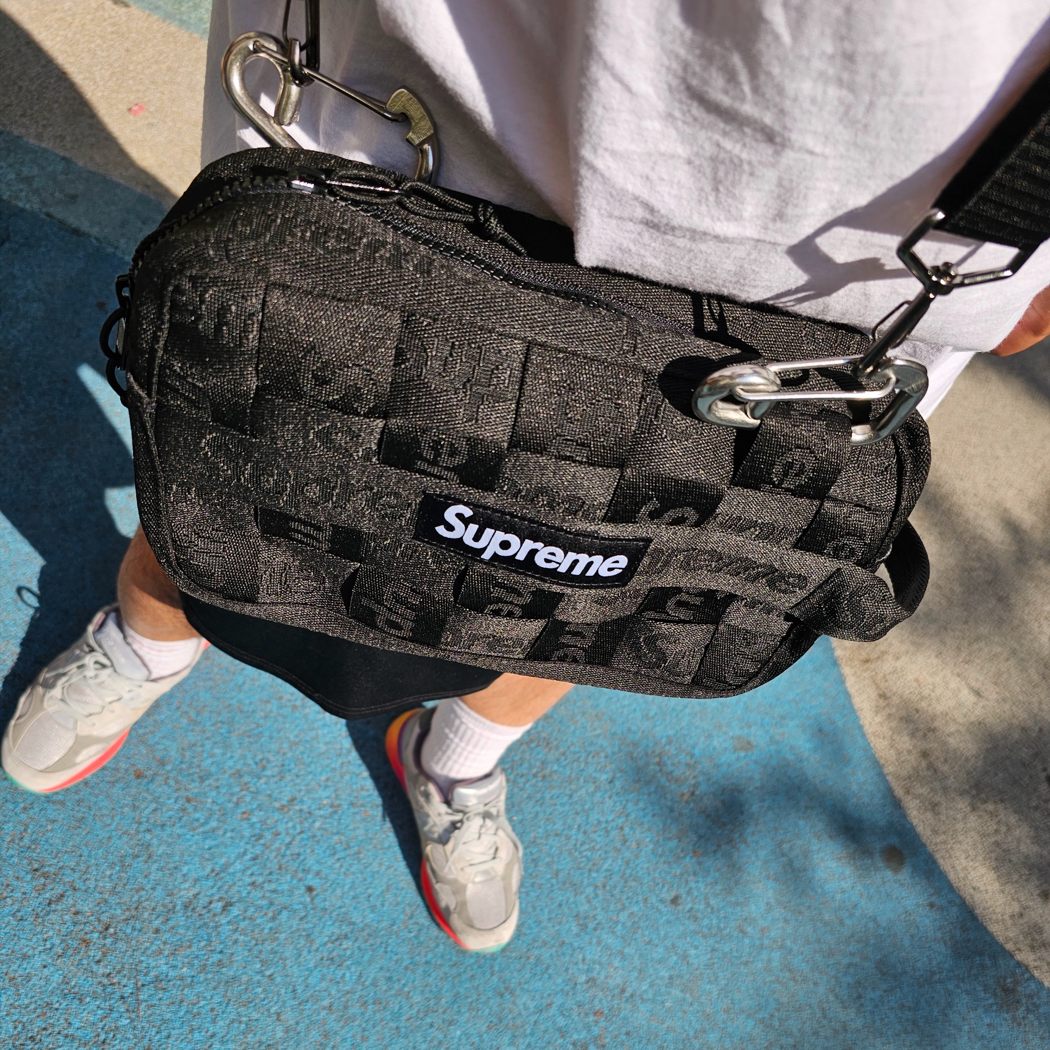 Supreme Woven Utility Bag Black - 24SS 착용 스타일