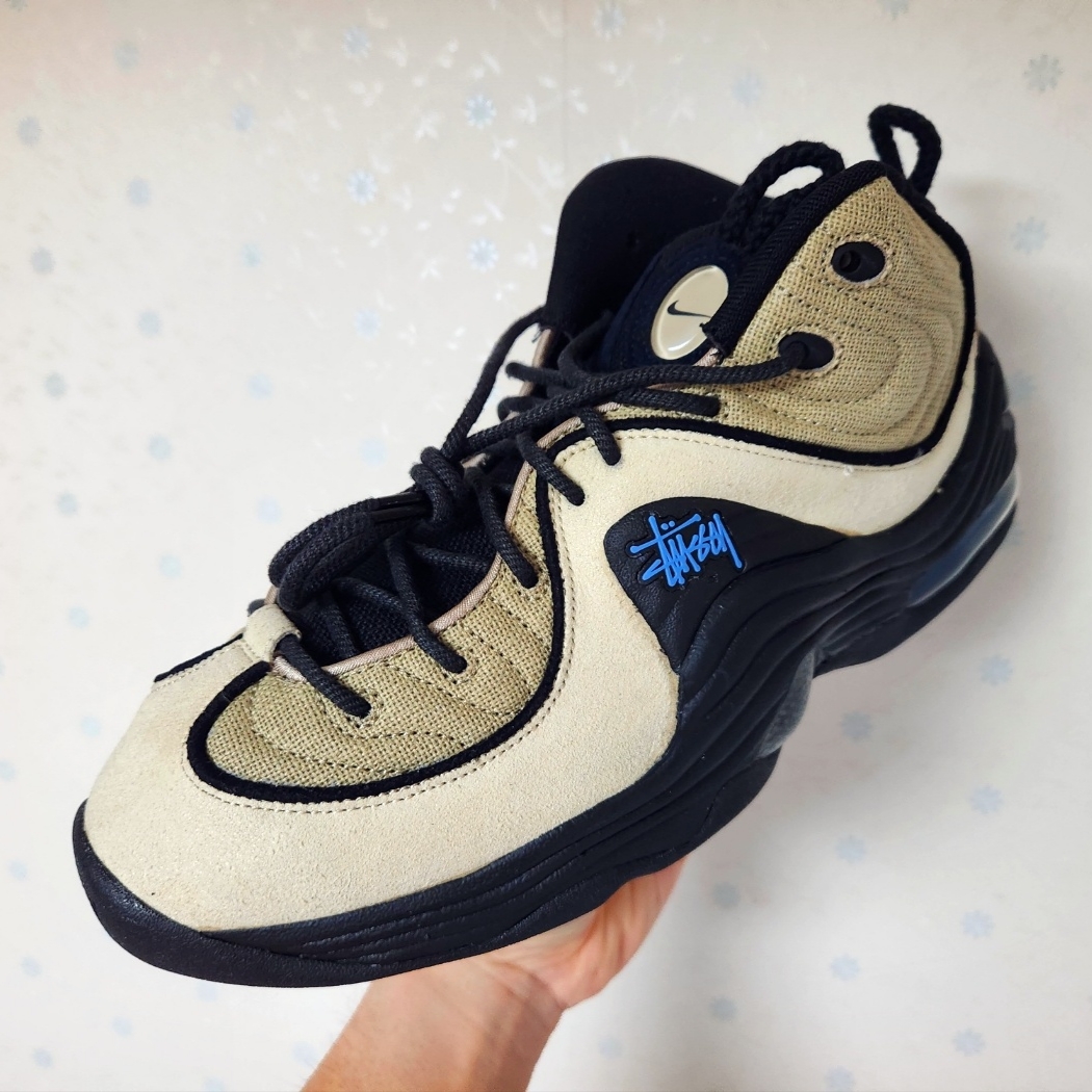 Nike x Stussy Air Penny II Rattan and Limestone 착용 스타일 - 2