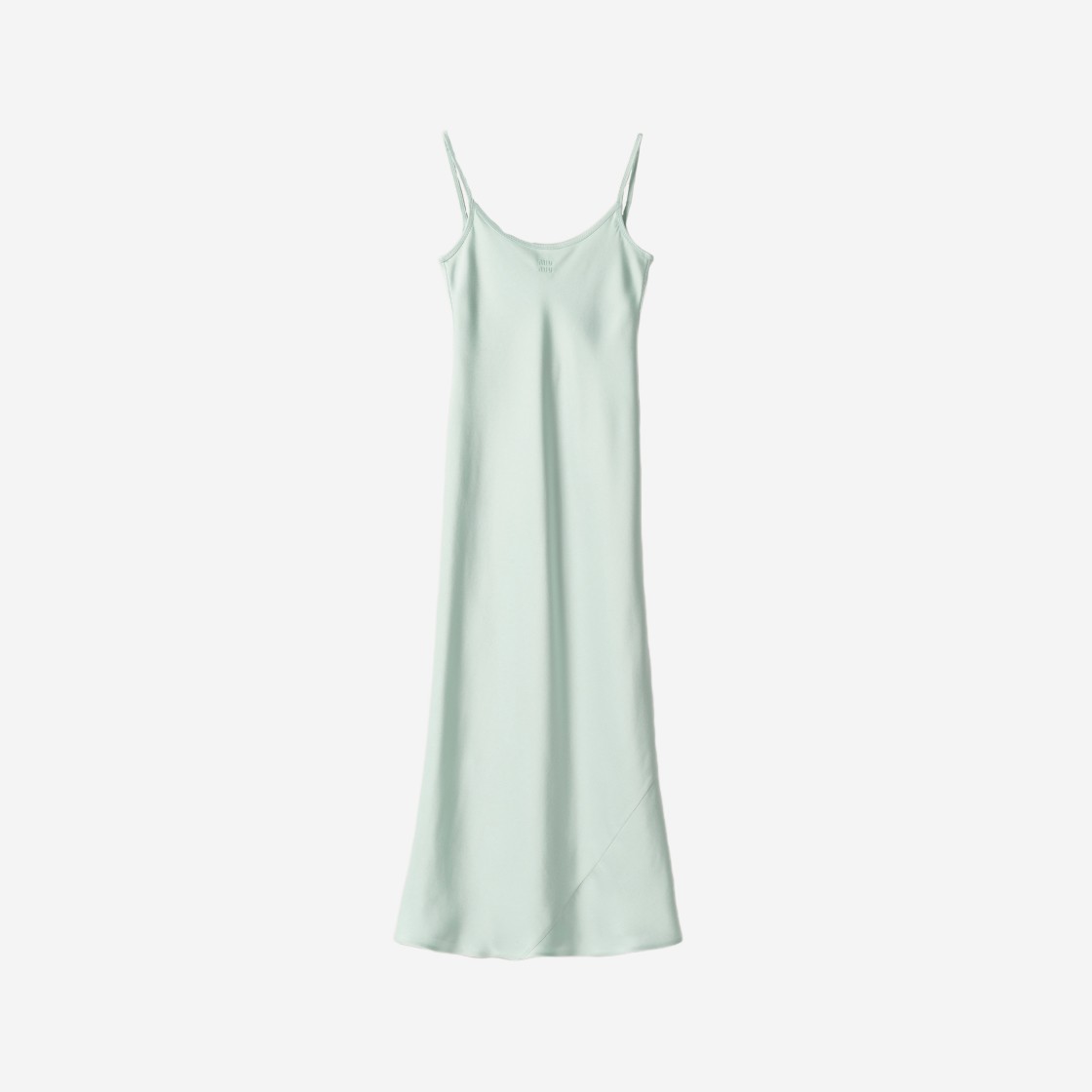 (W) Miu Miu Long Silk Dress Jade Green 상세 이미지 1