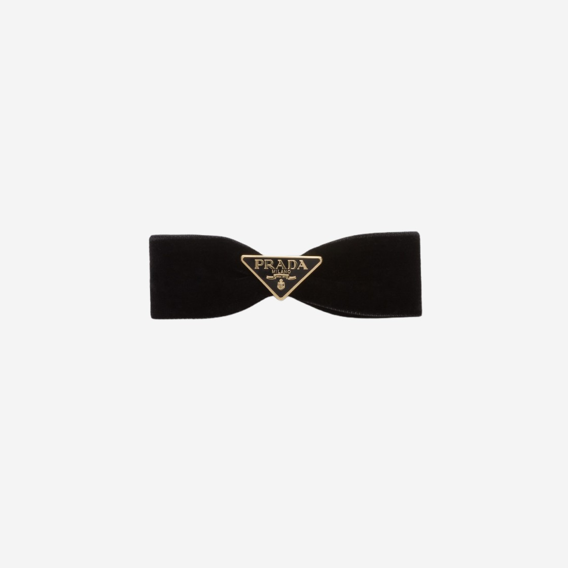 (W) Prada Velvet Hair Clip Black 상세 이미지 1