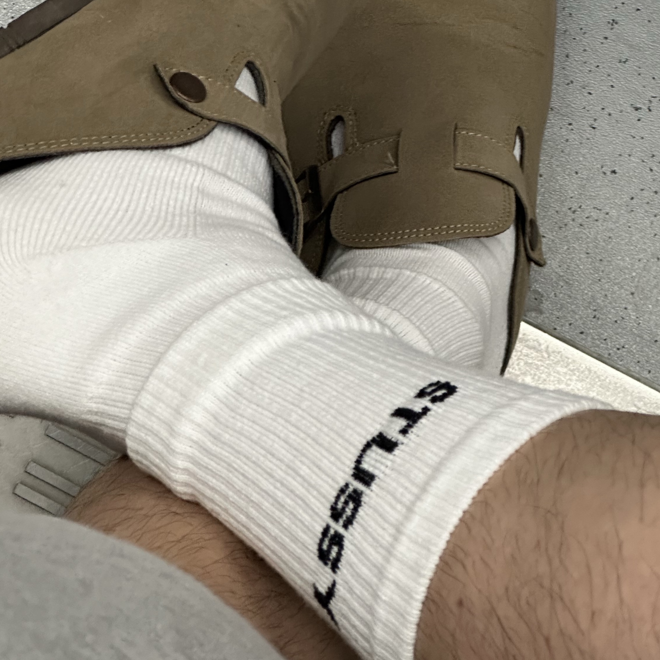 Nike x Stussy NRG Crew Socks White Black 착용 스타일