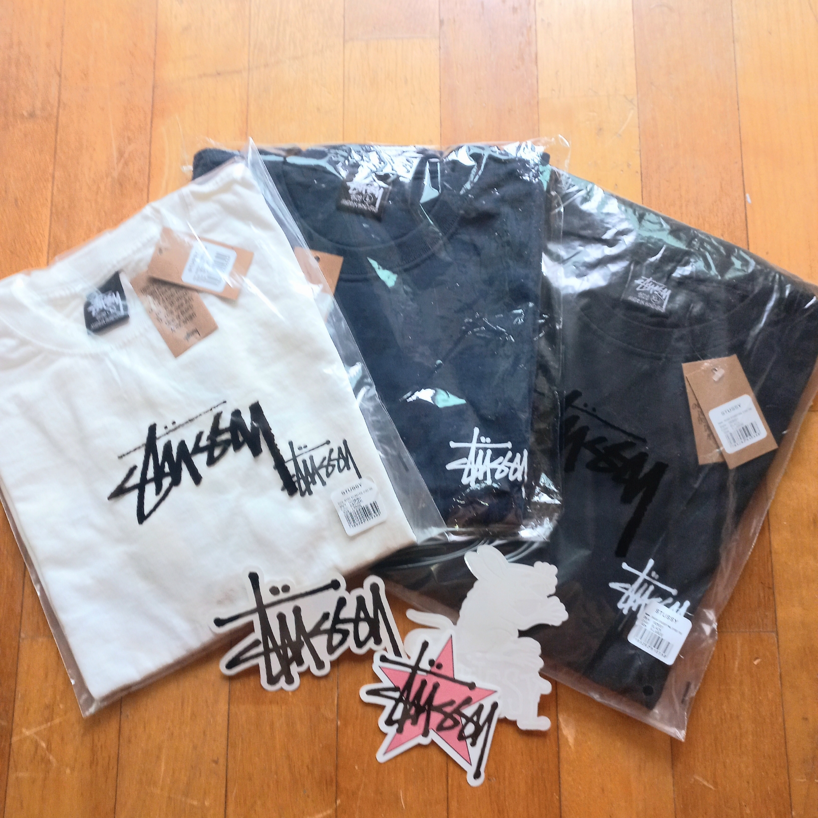 Stussy Basic Stussy T-Shirt Black 2024, 2025, Stussy Basic Stussy T-Shirt White 2024, 2025 착용 스타일