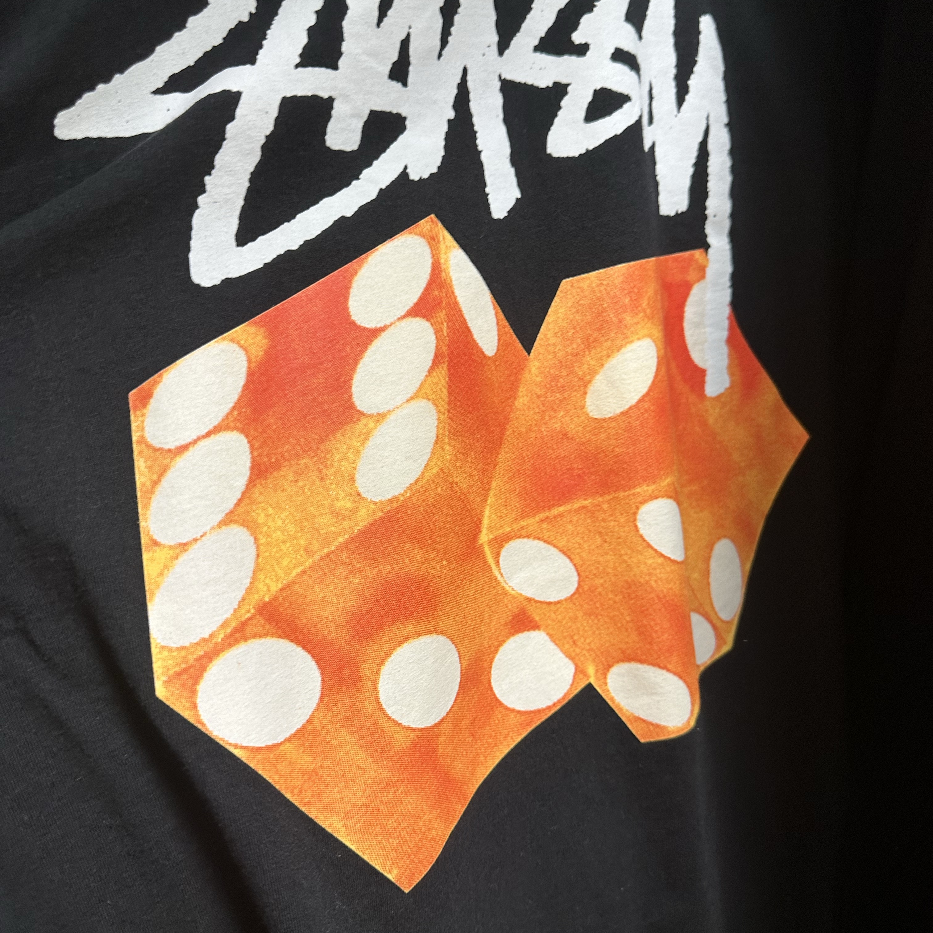 Stussy Melted T-Shirt Black, Stussy Sunset T-Shirt White 착용 스타일 - 2