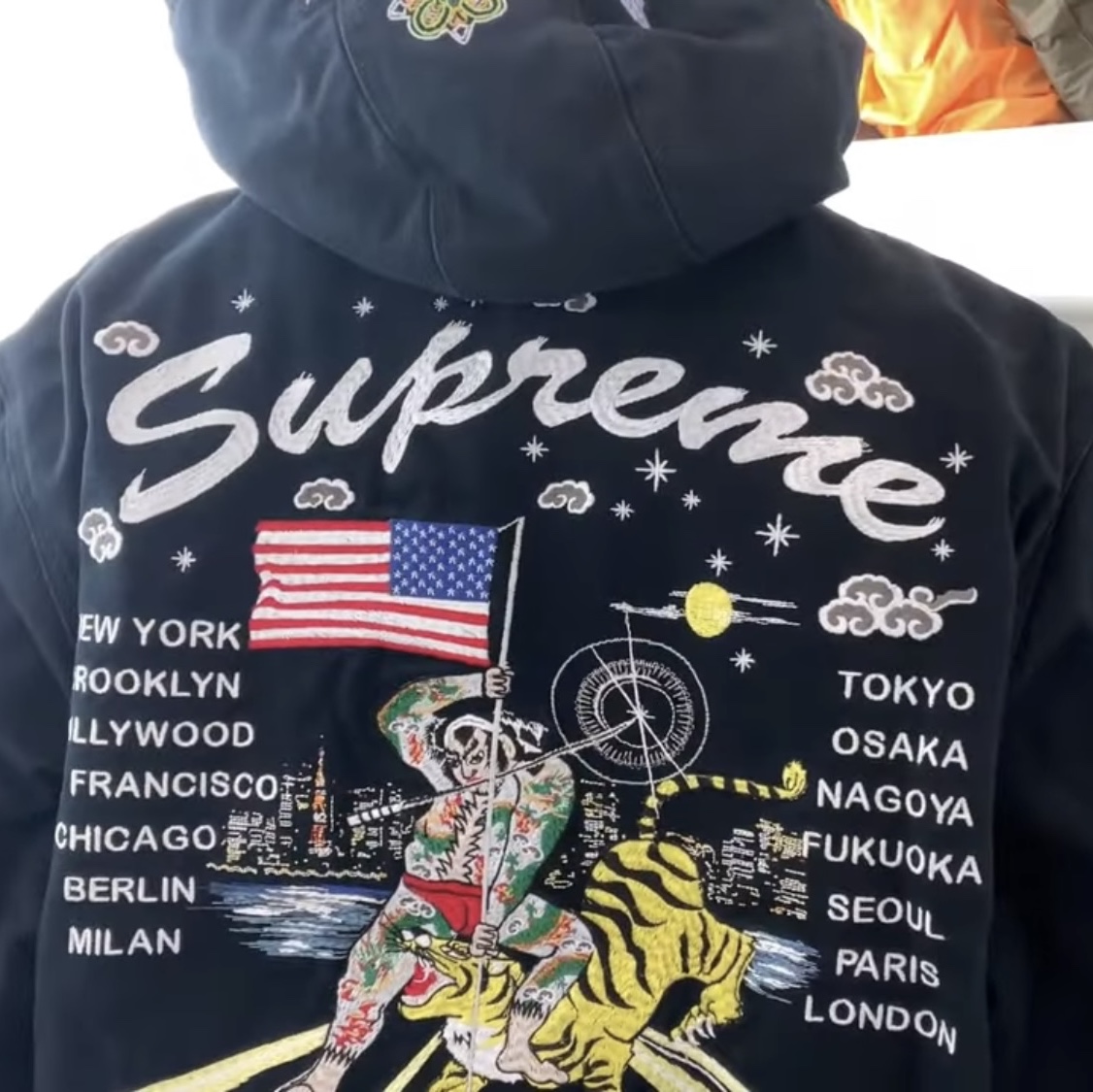 Supreme Aoi Hooded Work Jacket Black - 24SS 착용 스타일 - 1