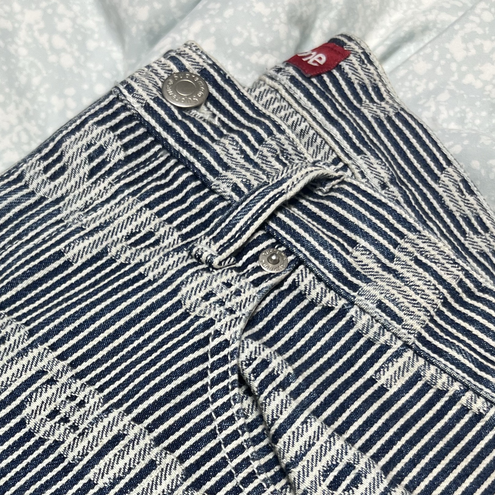 Supreme Denim Painter Pants Stripe - 24SS 착용 스타일 - 3