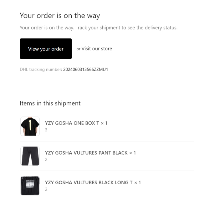 Yeezy One Box T-Shirt Black, Yeezy Vultures Long Sleeve T-Shirt Black 착용 스타일 - 1