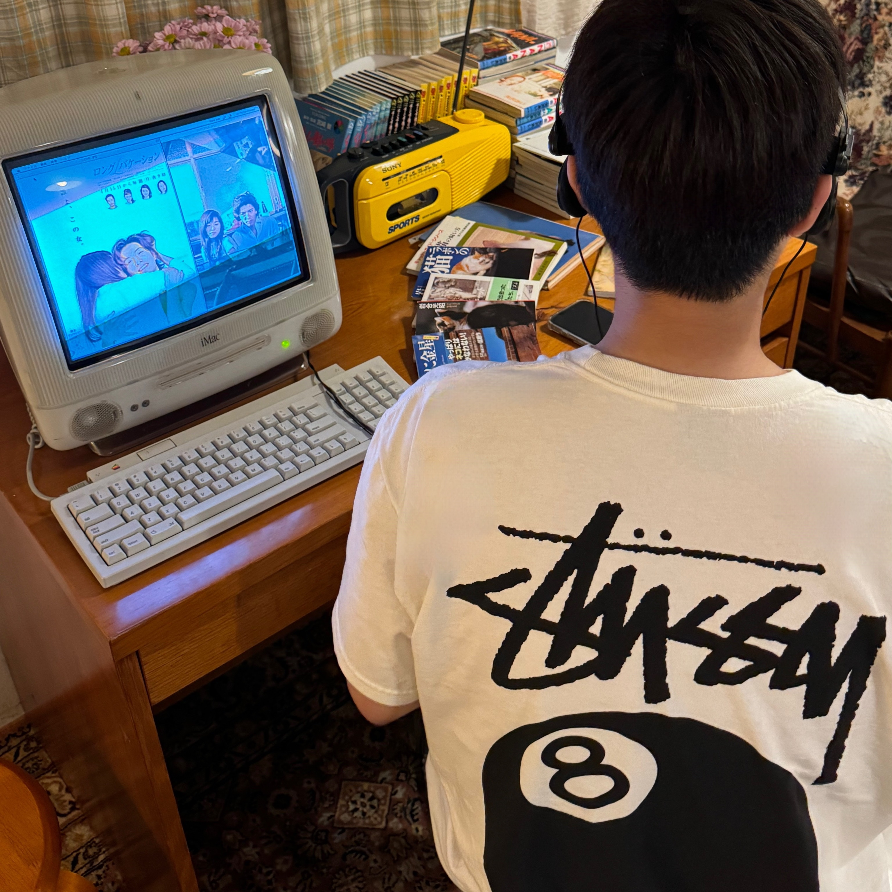 Stussy 8 Ball Pigment Dyed T-Shirt Natural, Nike x Undercover Overbreak SP Overcast 착용 스타일 - 2
