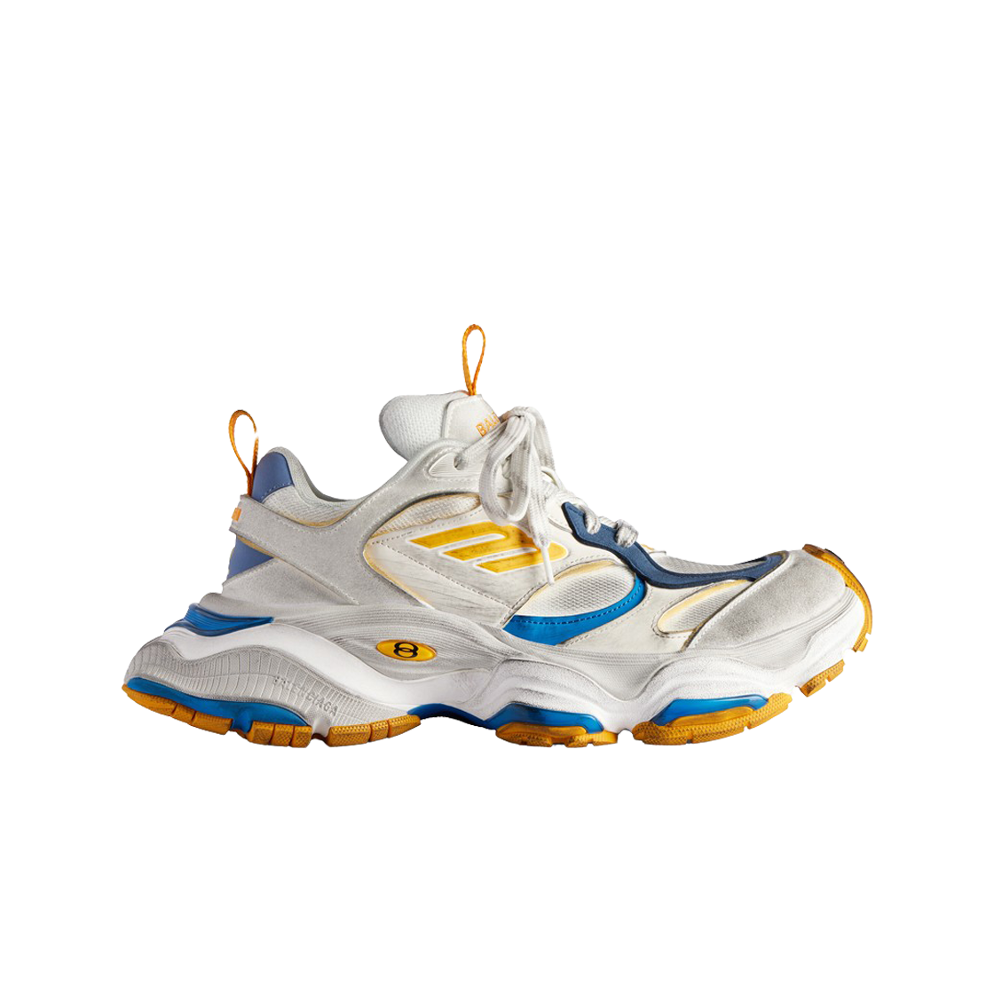 785754W2MV19174 Balenciaga Cargo Sneakers White Grey Orange Blue