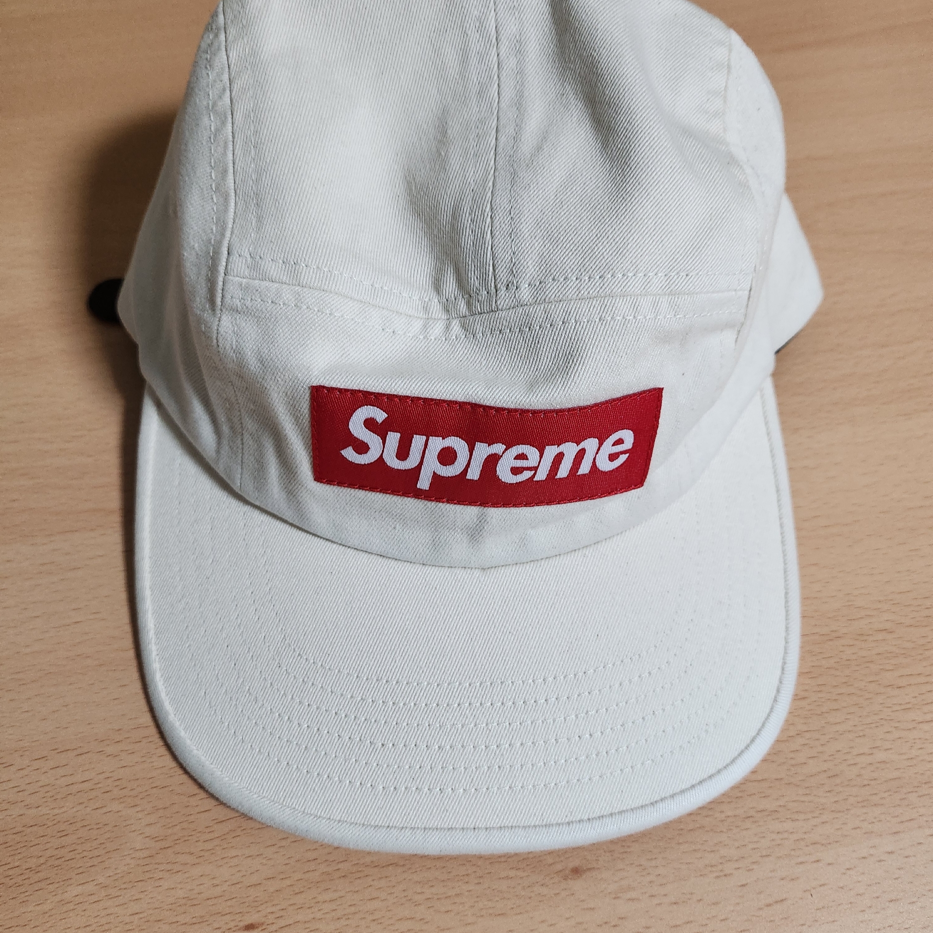 Supreme Washed Chino Twill Camp Cap Natural - 24SS 착용 스타일