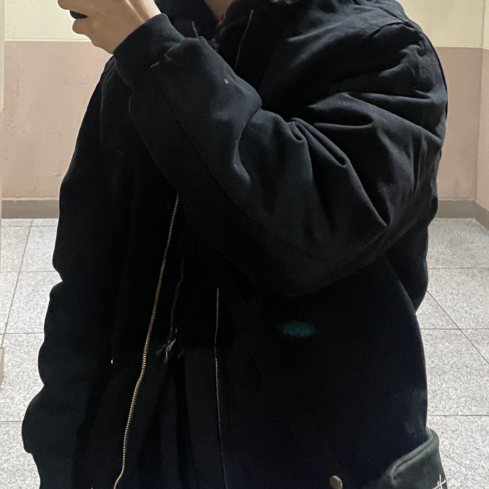 Carhartt WIP OG Santa Fe Jacket Black Aged Canvas - Winter 착용 스타일 - 3