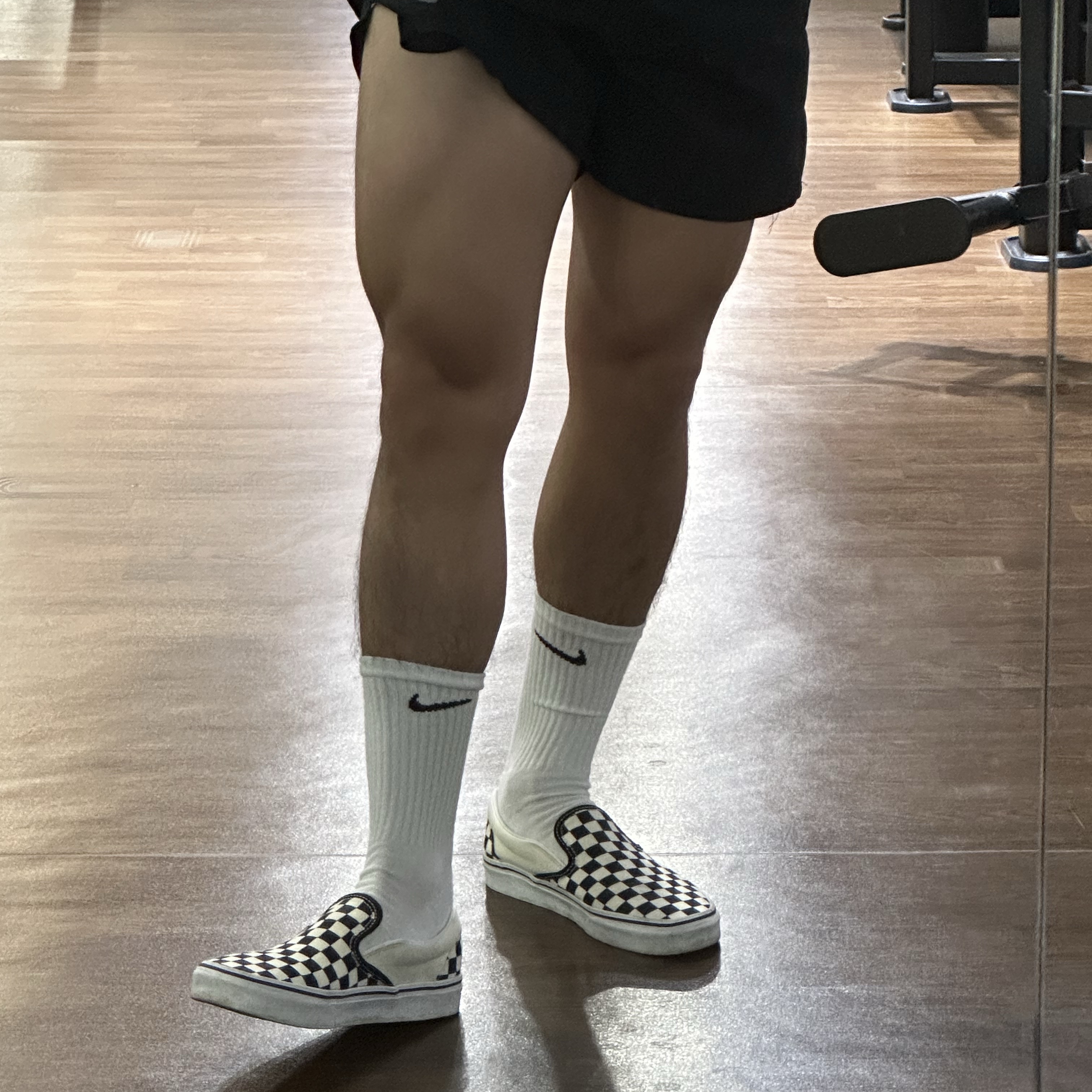Vans Classic Slip-On Platform Checkerboard 착용 스타일