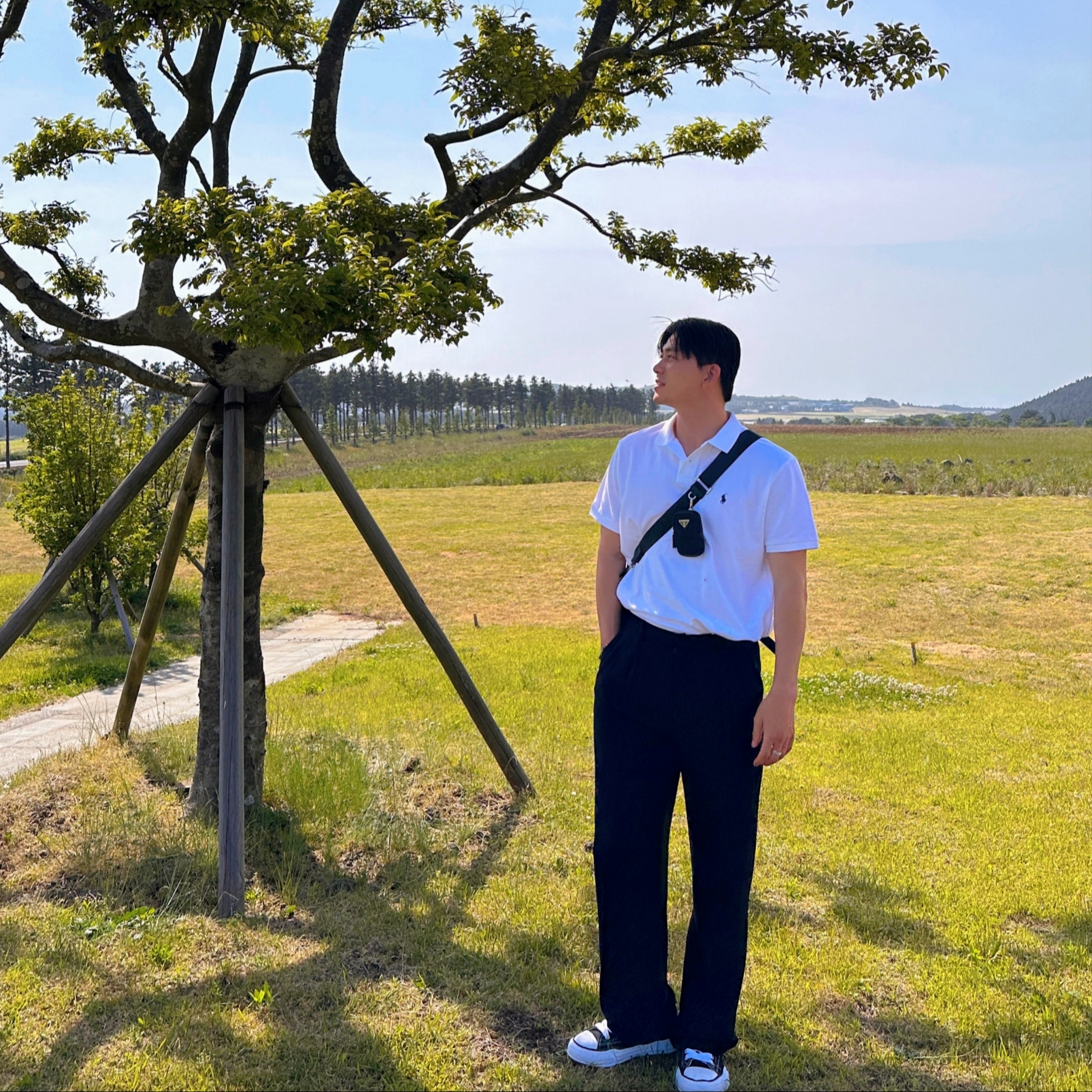 [30%적립] Polo Ralph Lauren Custom Slim Fit Mesh Polo Shirt White, Maison Mihara Yasuhiro Peterson OG Sole Canvas Low Sneakers Black 착용 스타일