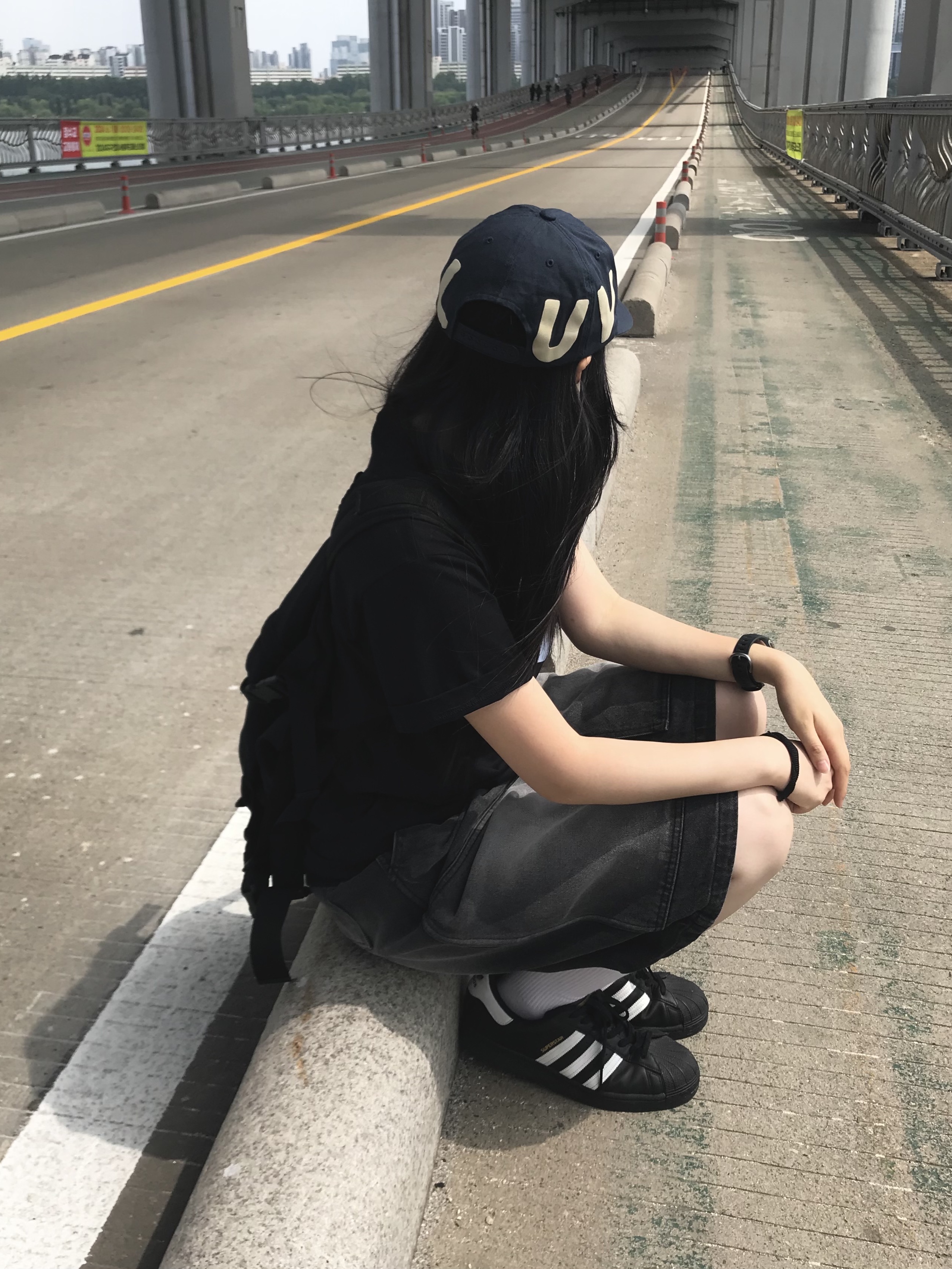 Mischief Rhombus Basic T-Shirt Black, Adidas Superstar Core Black White 착용 스타일 - 6