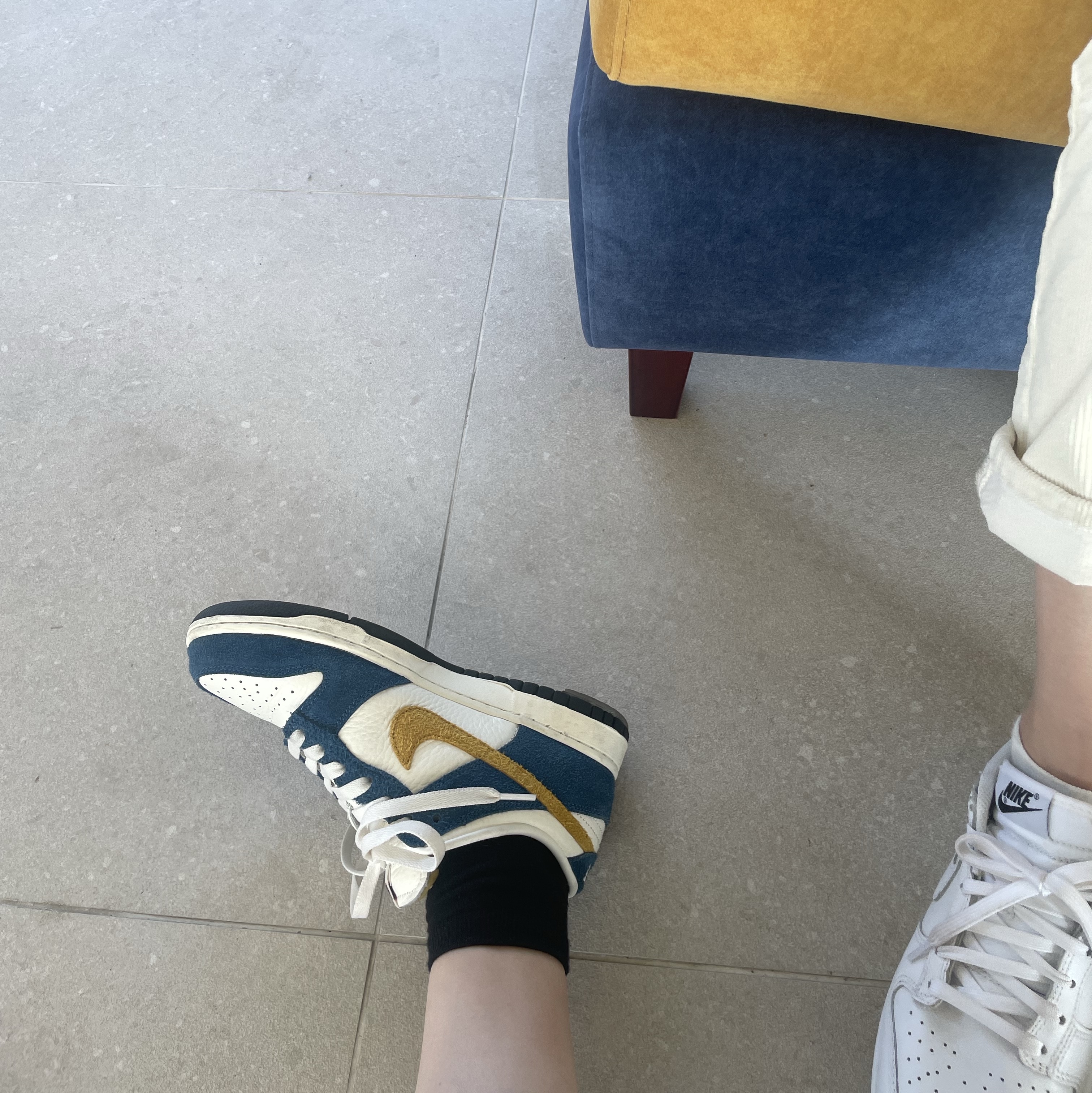 Nike x Kasina Dunk Low 80's Bus, (W) Nike Dunk Low Triple White 착용 스타일